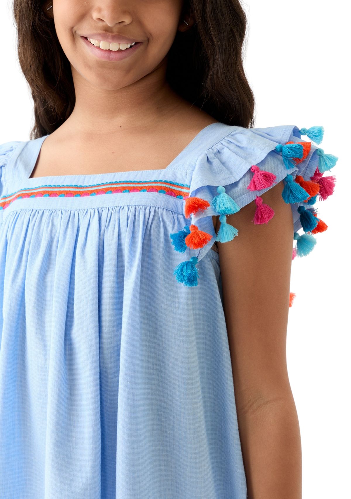 Girls 7-16 Tassel Swing Dress