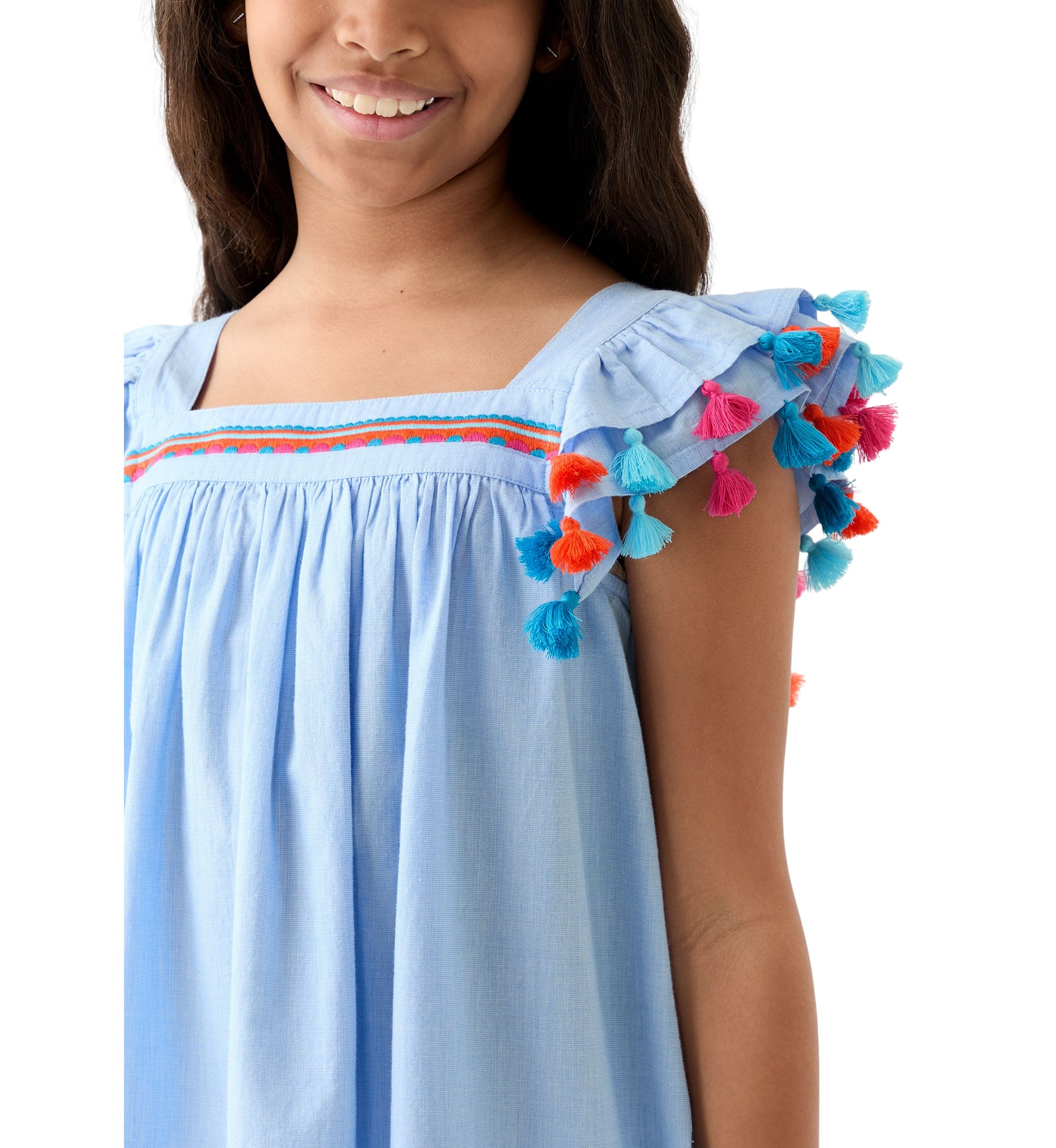 Girls 7-16 Tassel Swing Dress