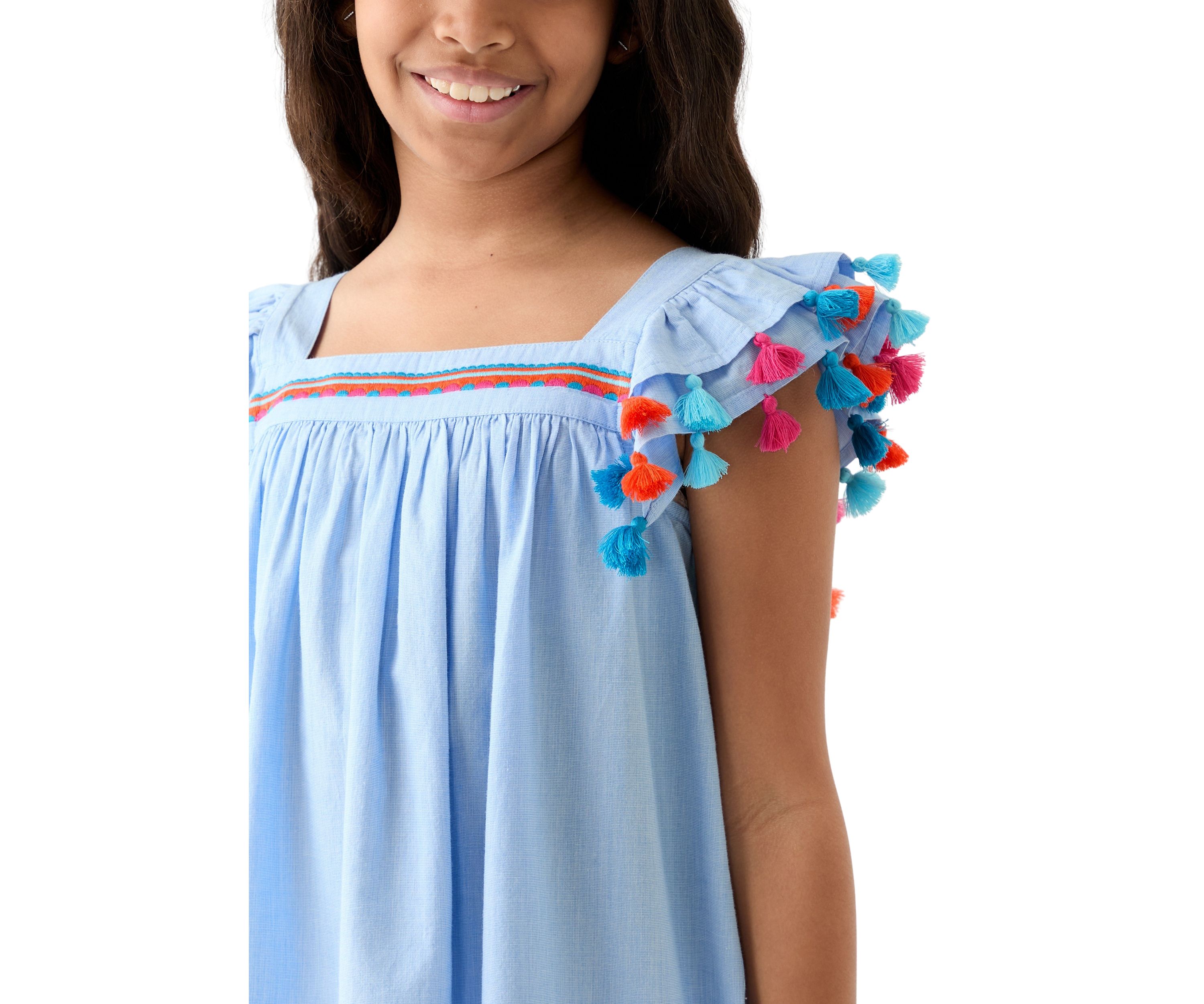 Girls 7-16 Tassel Swing Dress
