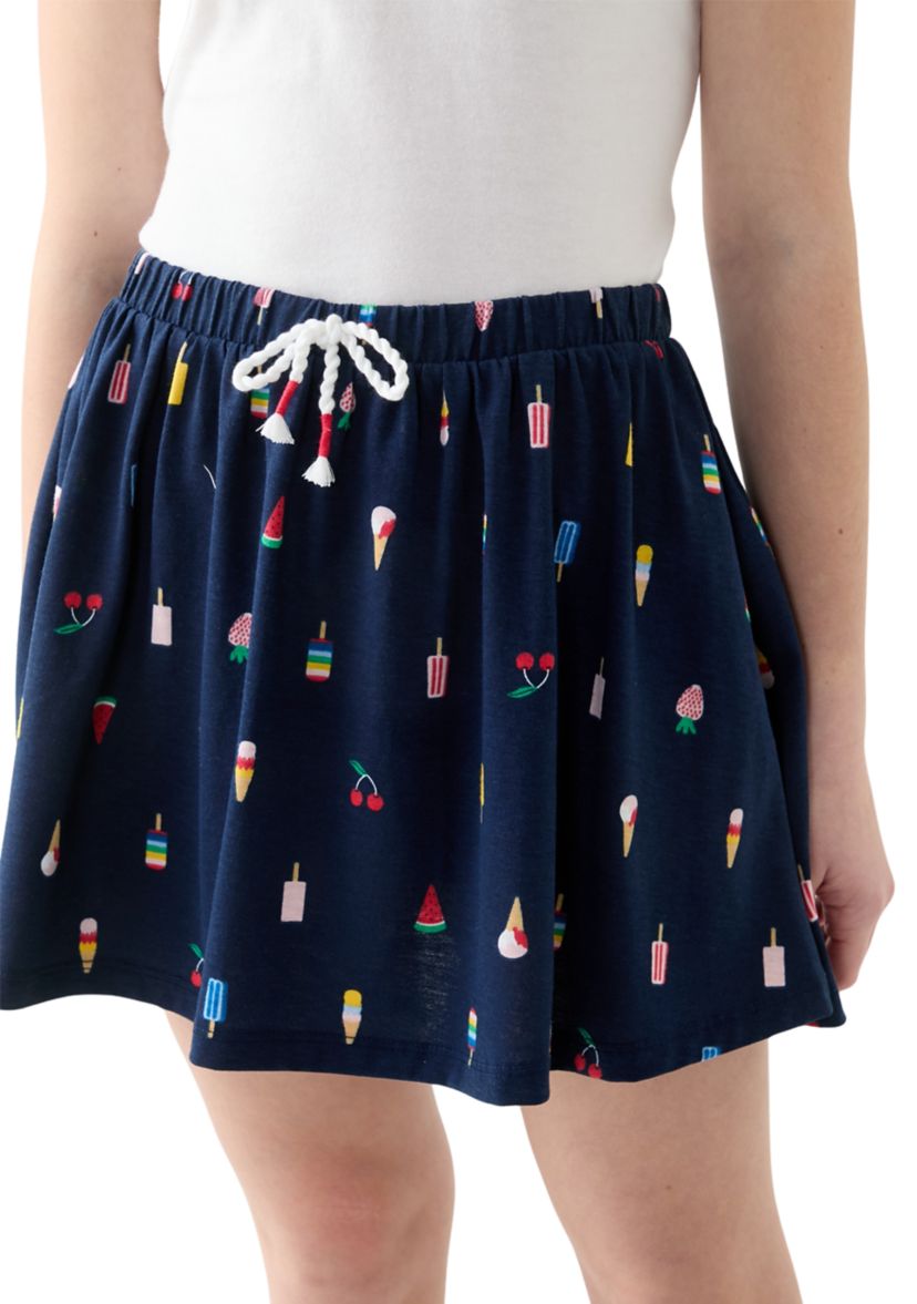 Girls 7-16 Printed Knit Skort 