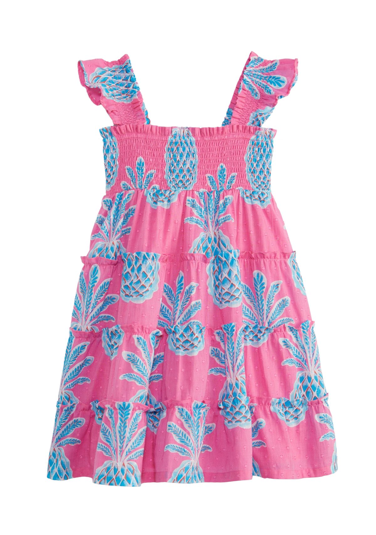 Girls 4-6x Printed Smocked Tiered Dress