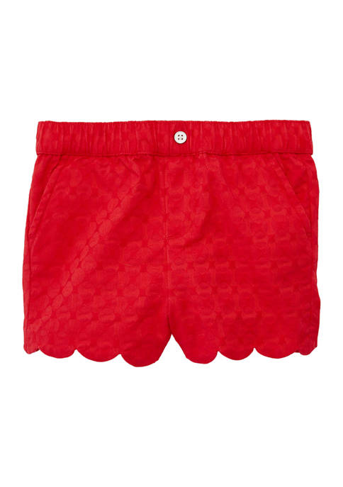 Crown & Ivy™ Girls 4-6x Jacquard Scalloped Shorts