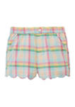 Girls 4-6x Plaid Scallop Shorts 