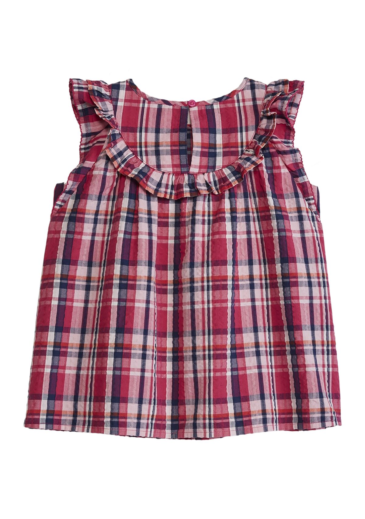 Girls 4-6x Plaid Ruffle Top