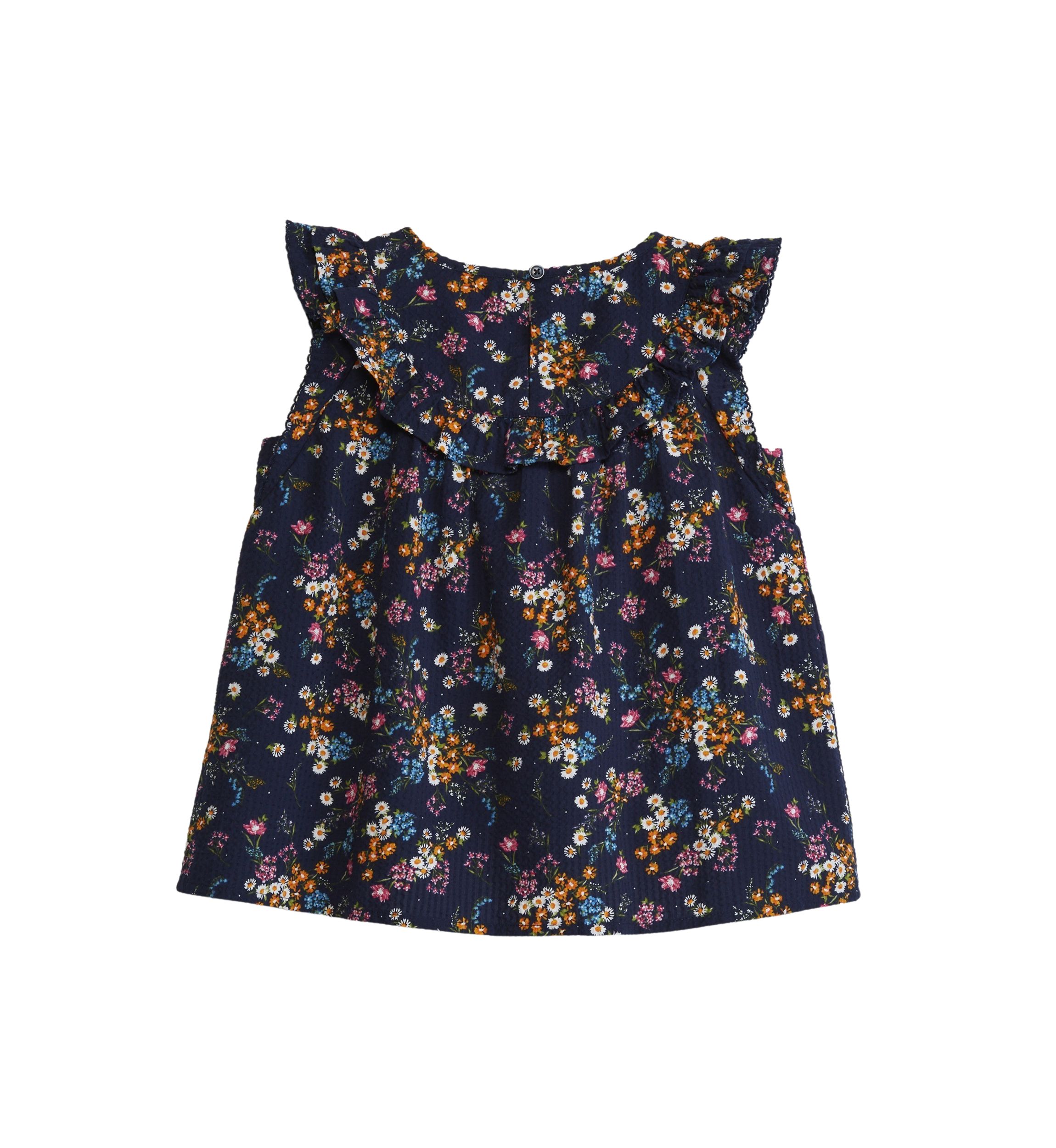 Girls 4-6x Circle Ruffle Top