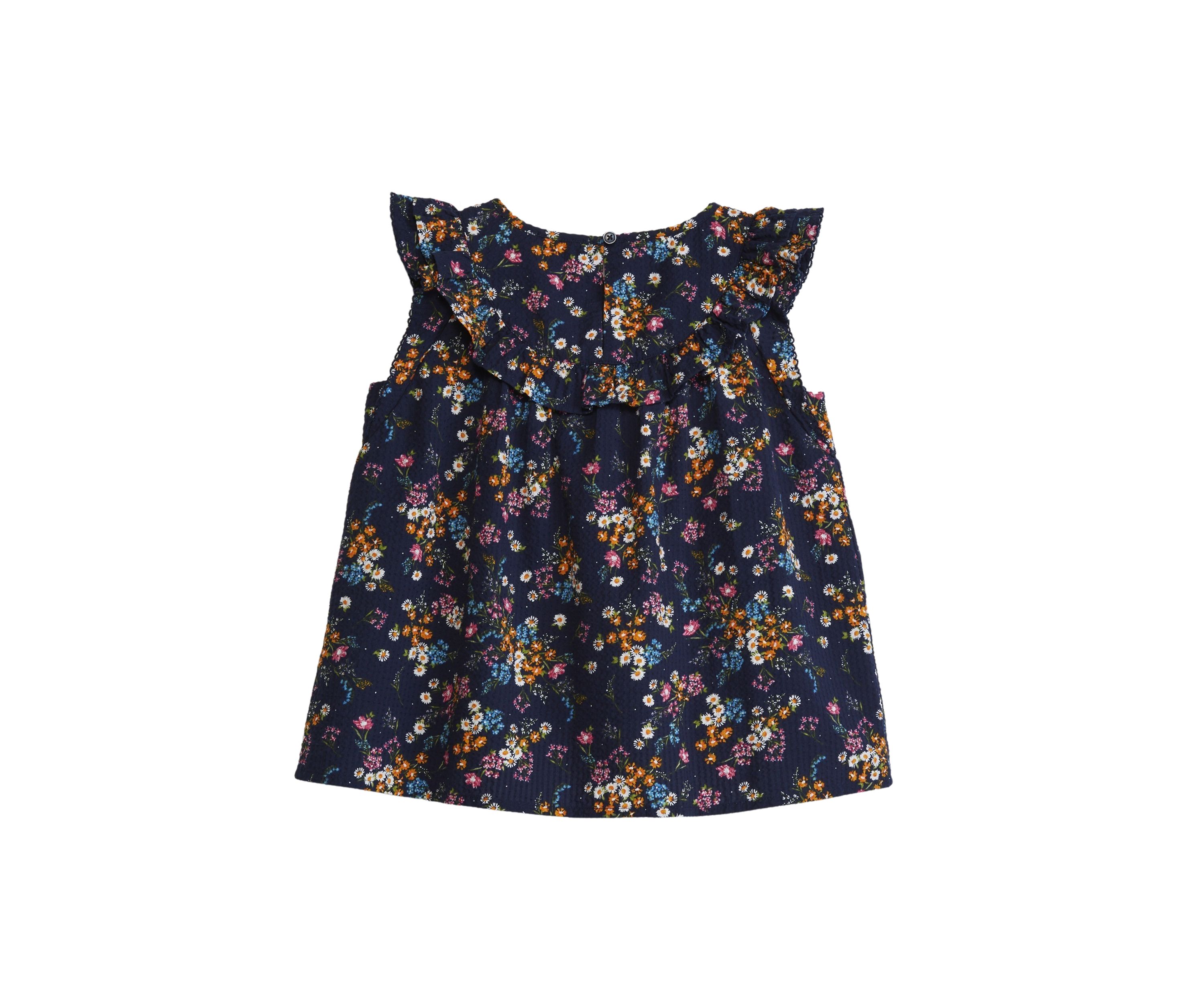 Girls 4-6x Circle Ruffle Top