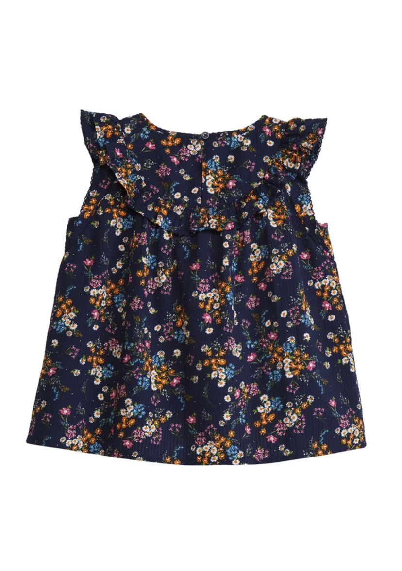 Girls 4-6x Circle Ruffle Top