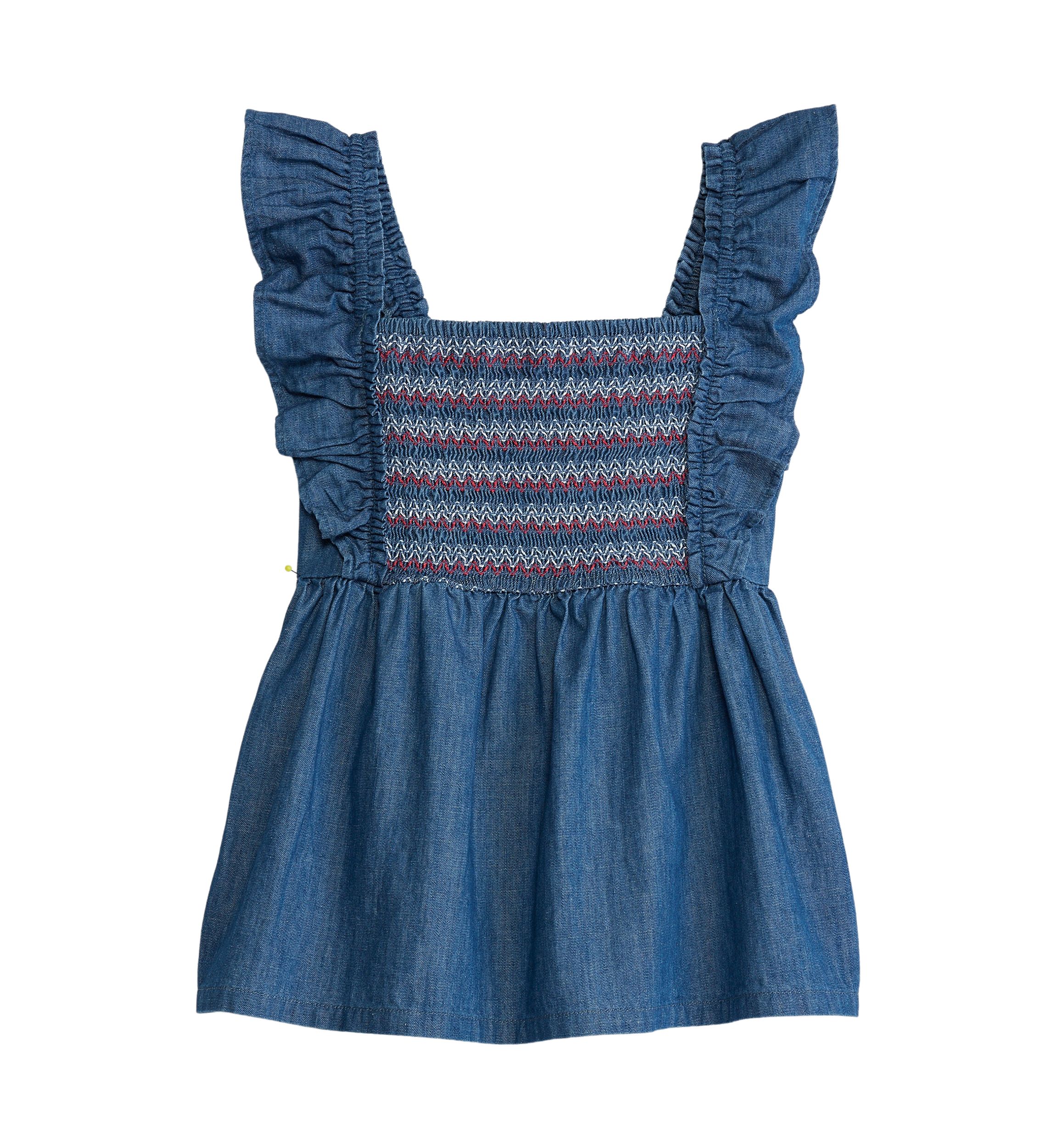 Girls 4-6x Sleeveless Smocked Babydoll Top