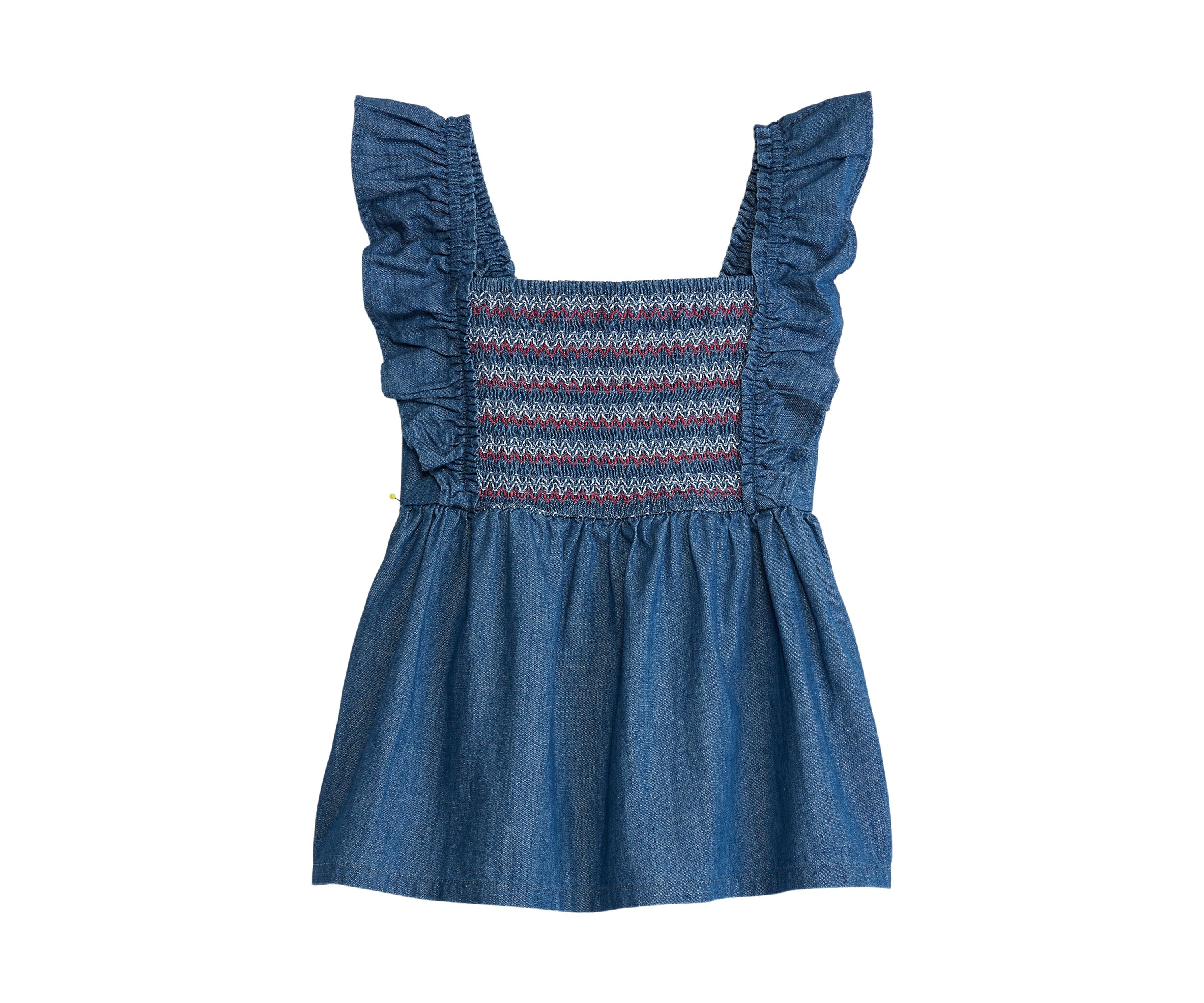 Girls 4-6x Sleeveless Smocked Babydoll Top
