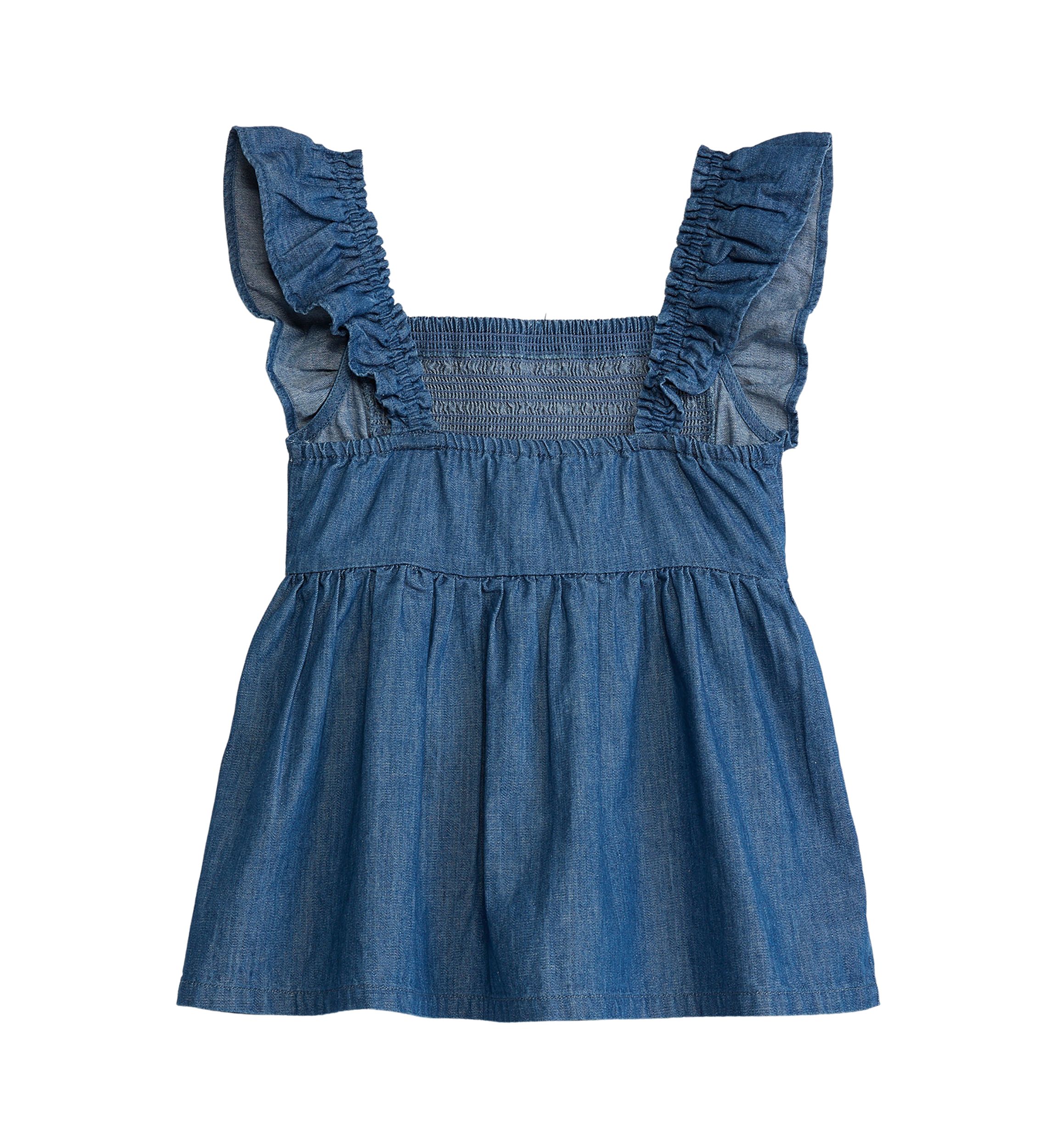 Girls 4-6x Sleeveless Smocked Babydoll Top