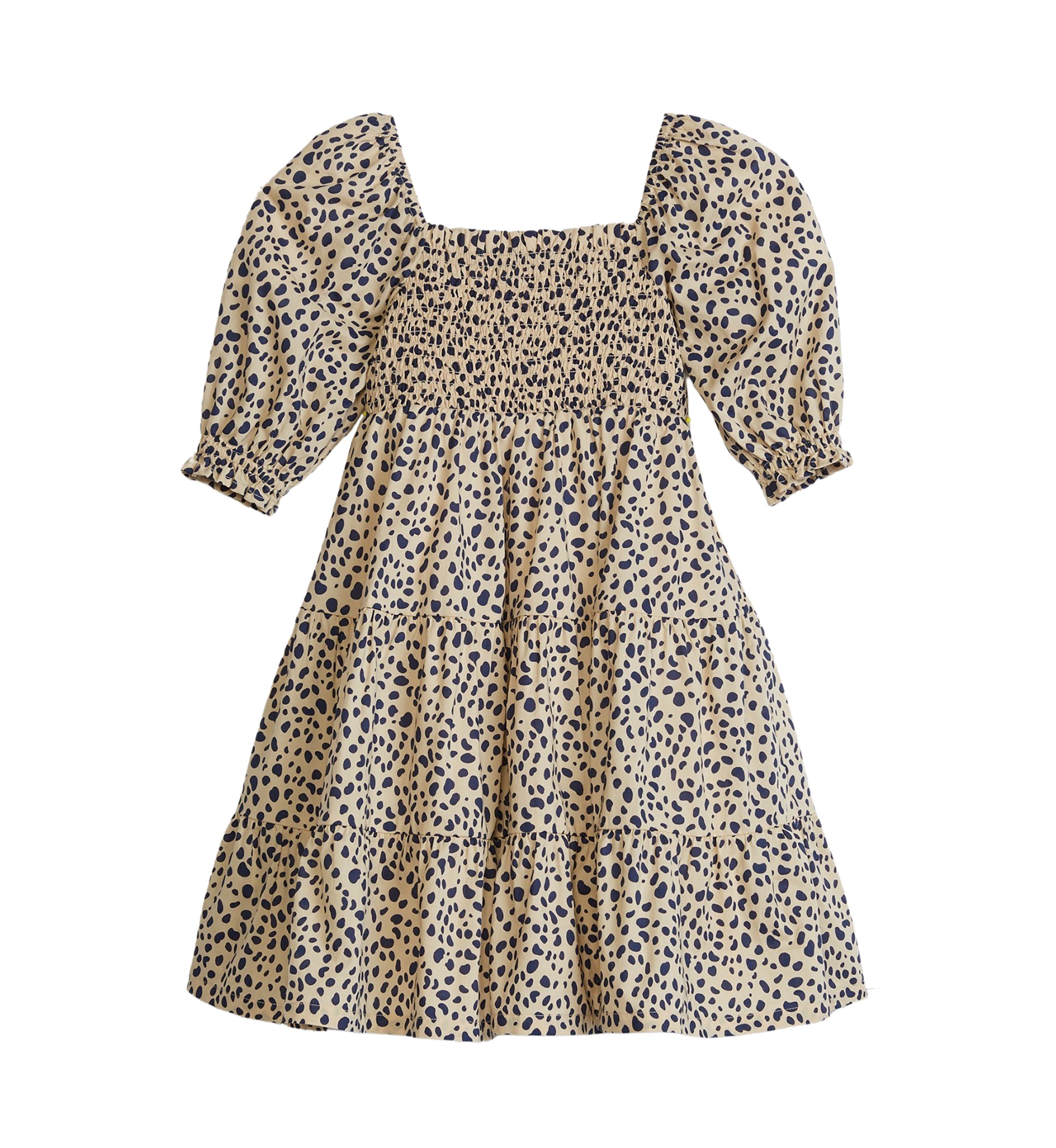 Girls 4-6x Printed Puff Sleeve Dress