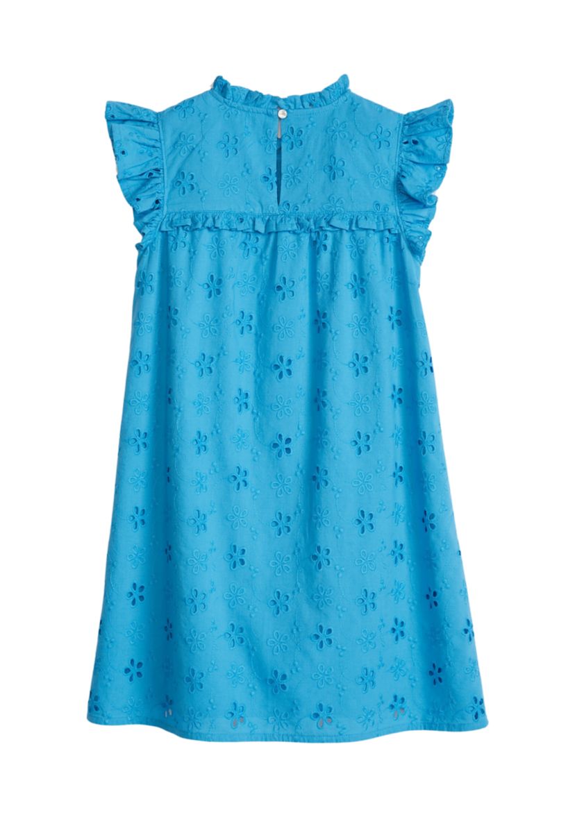Girls 4-6x Eyelet Ruffle Dress