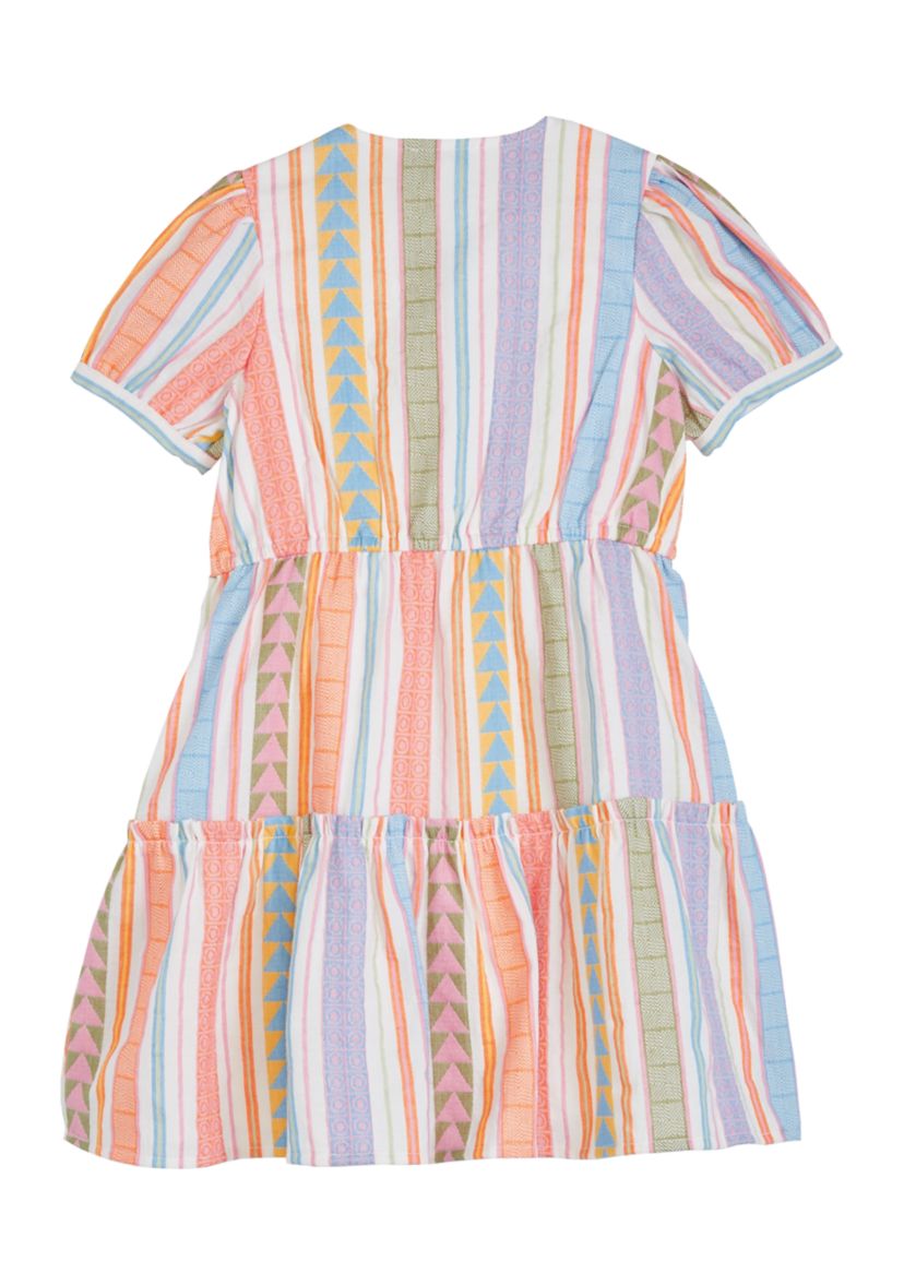 Girls 4-6x Jacquard Wrap Dress