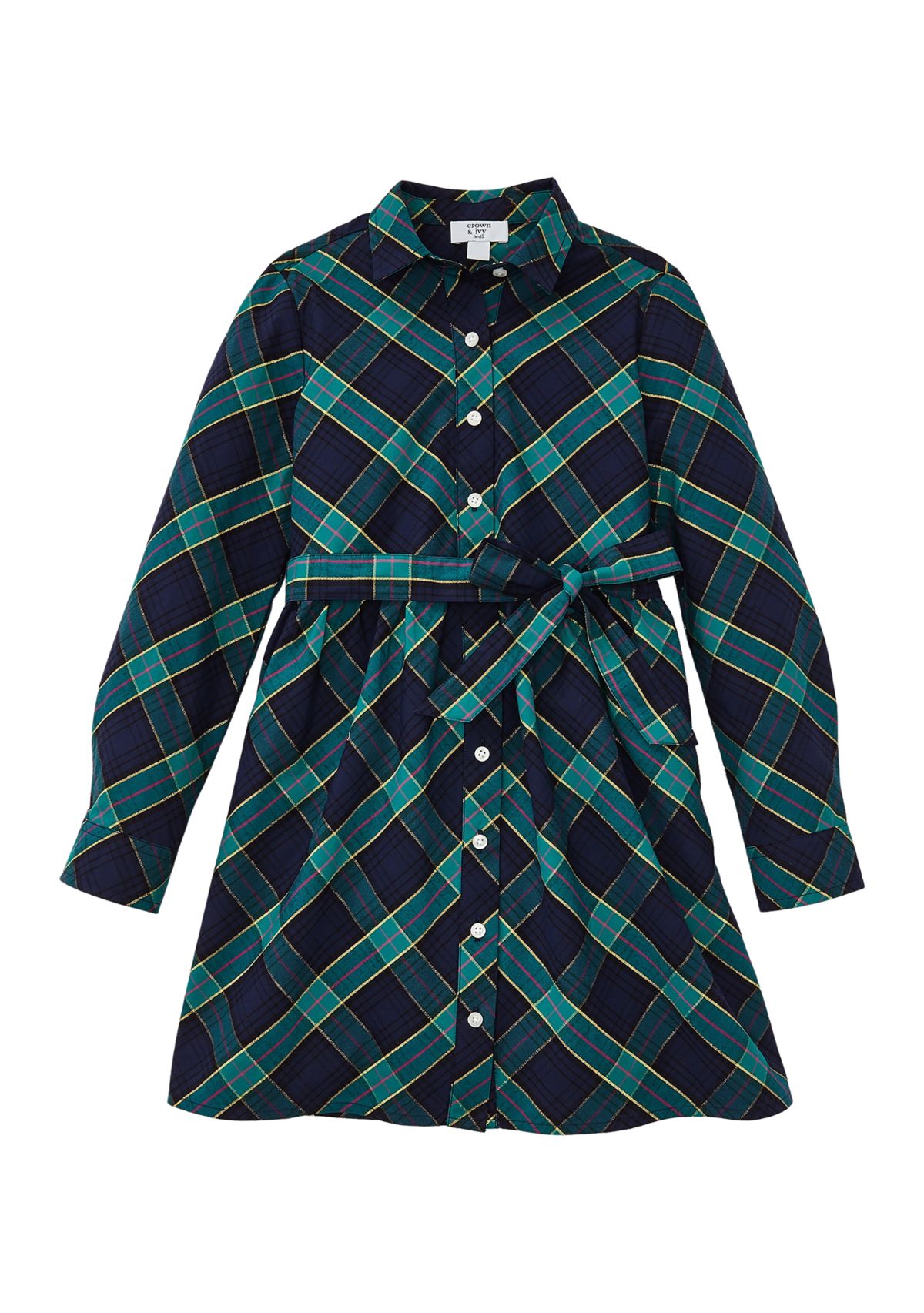 Girls 4-6x Plaid Shirtdress