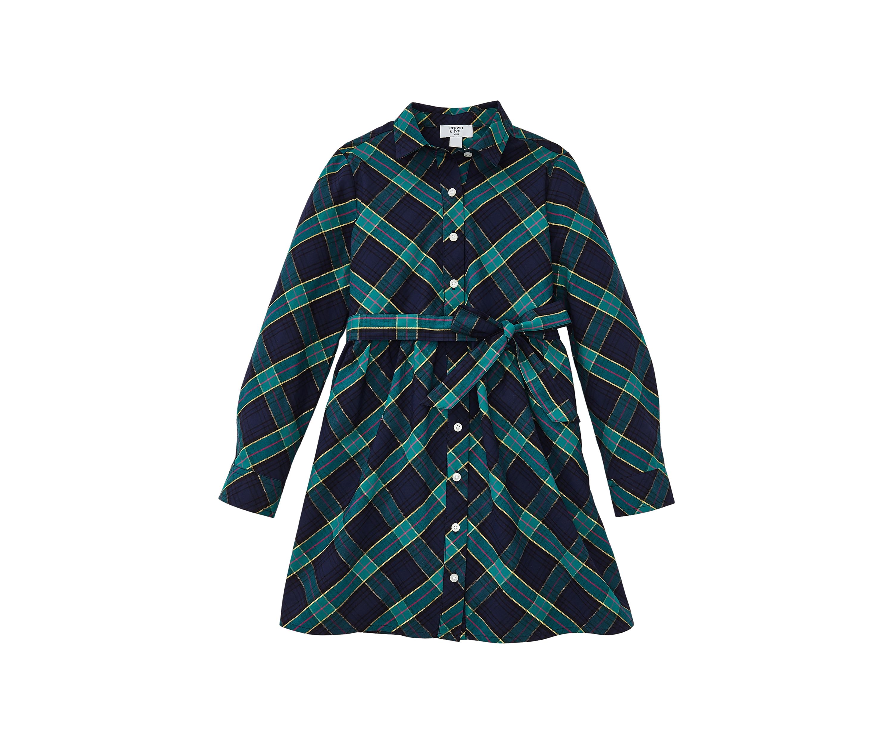 Girls 4-6x Plaid Shirtdress