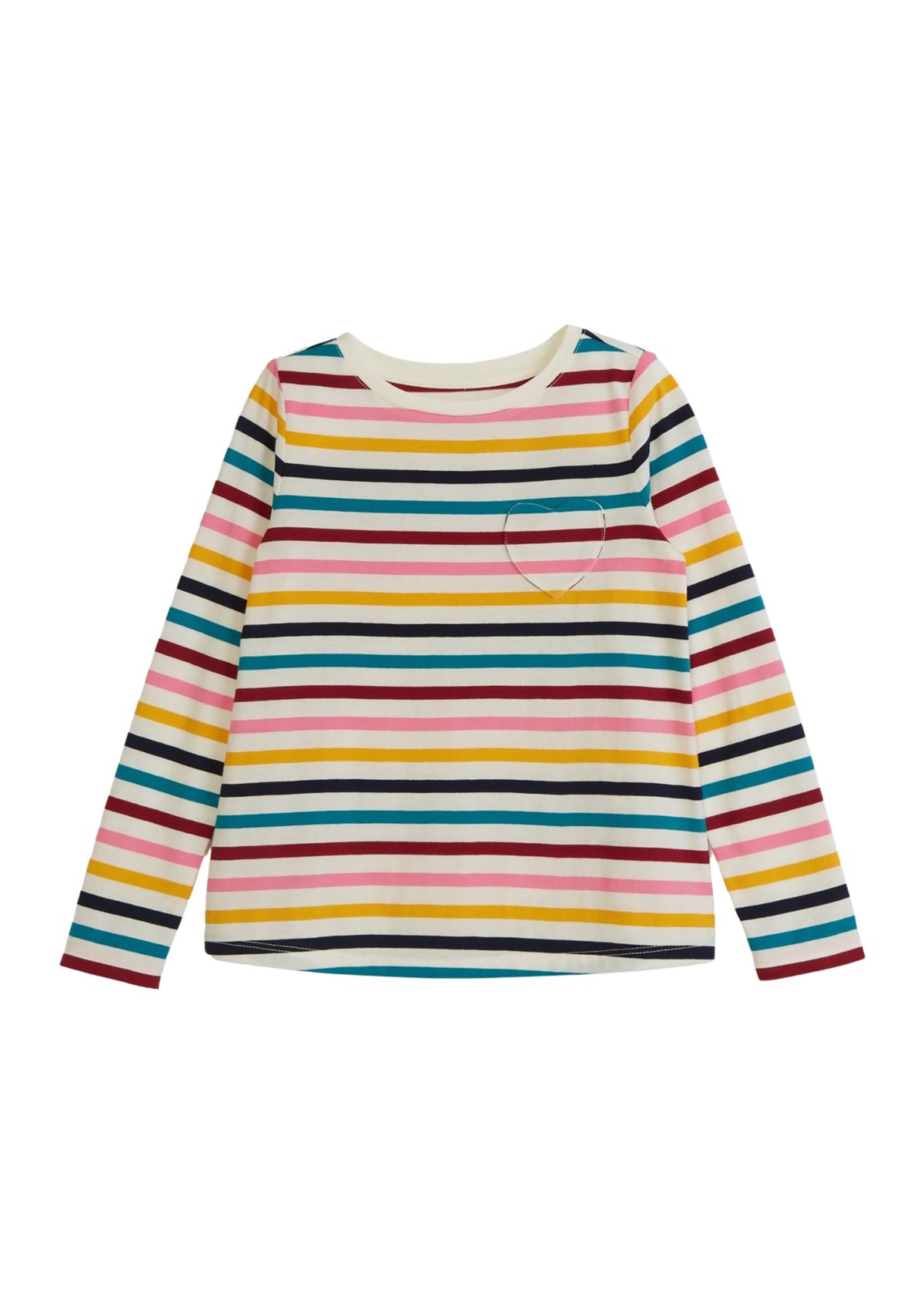 Girls 4-6x Long Sleeve Essential Jersey Yarn Dyed T-Shirt