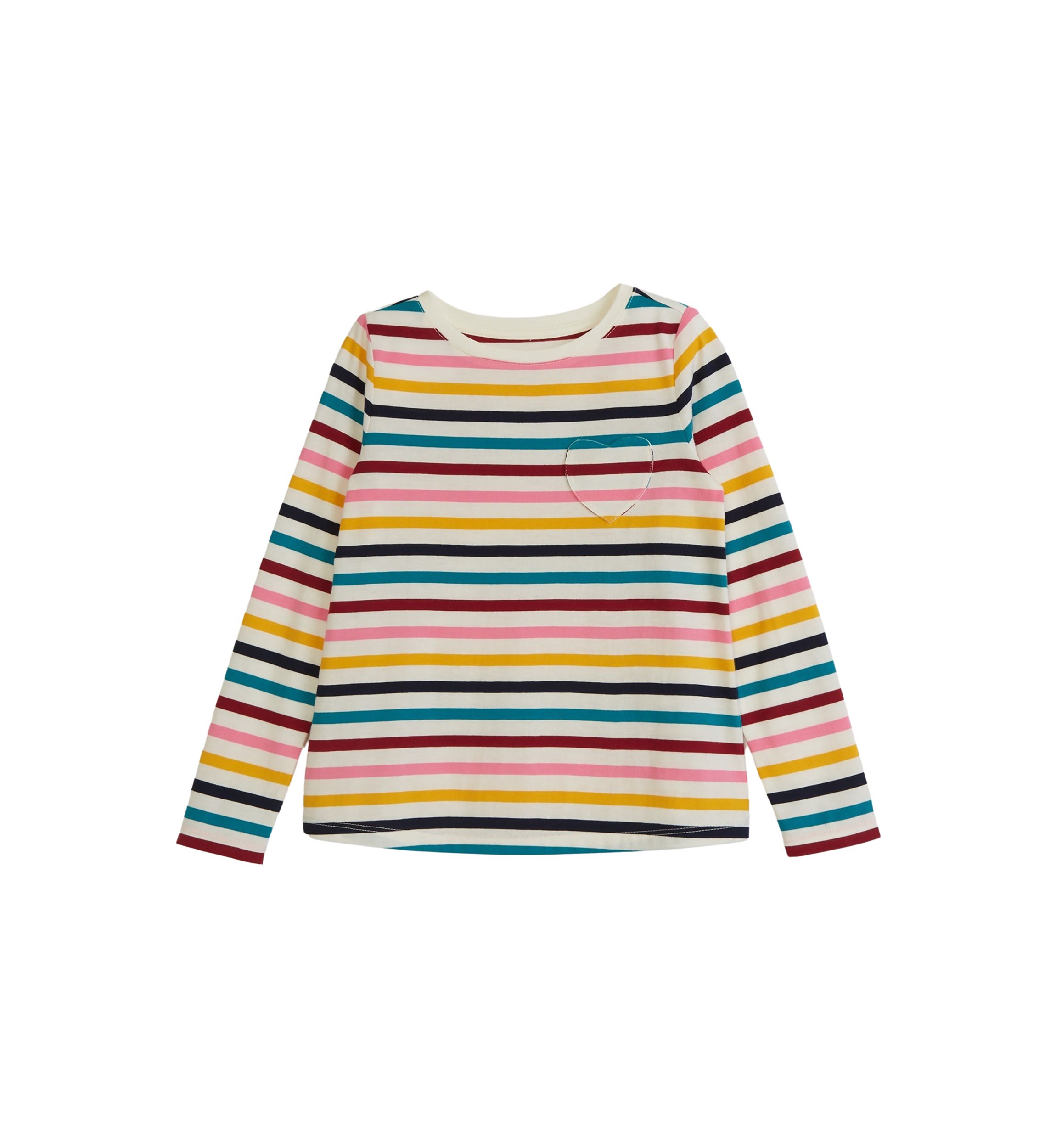 Girls 4-6x Long Sleeve Essential Jersey Yarn Dyed T-Shirt