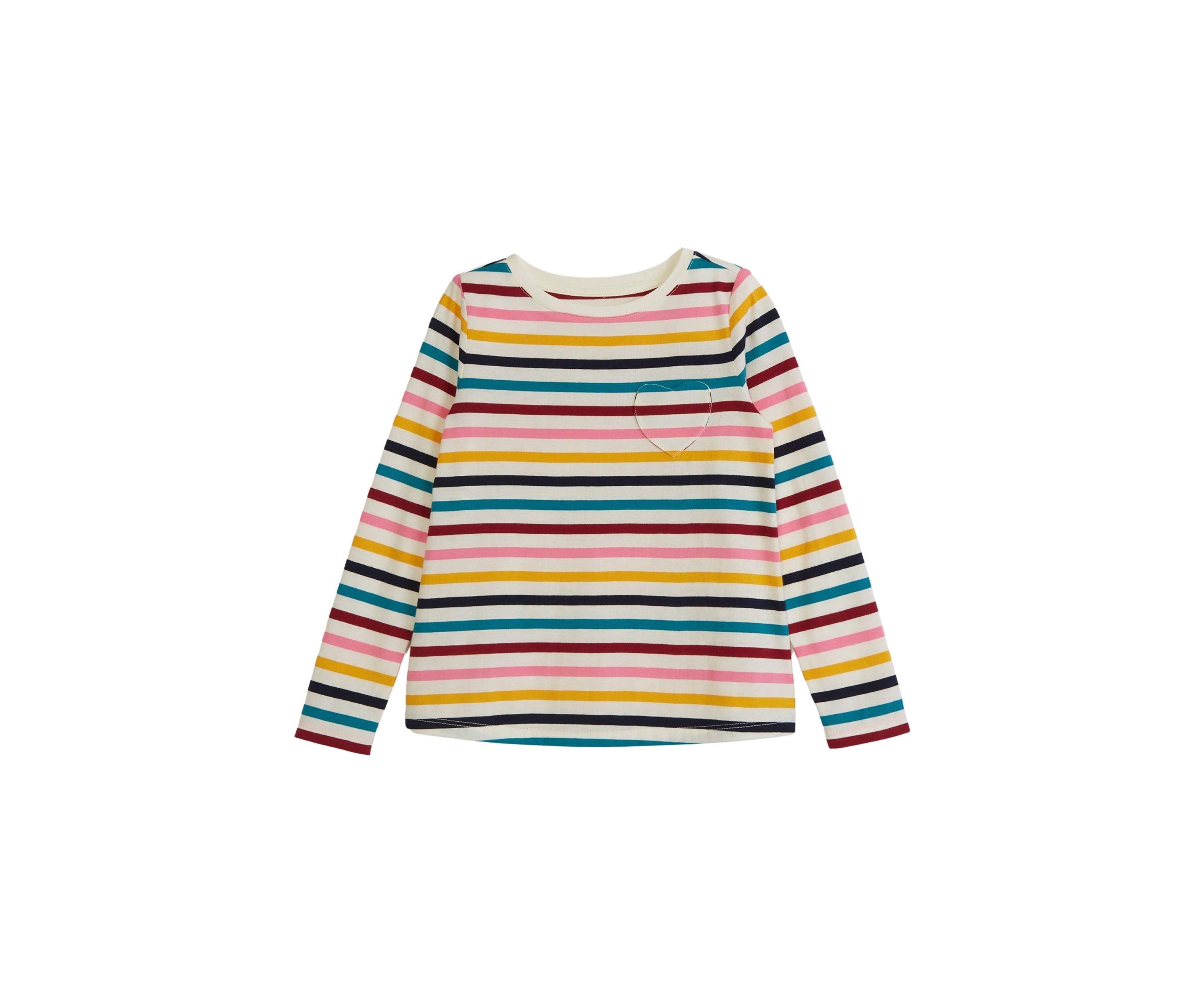 Girls 4-6x Long Sleeve Essential Jersey Yarn Dyed T-Shirt