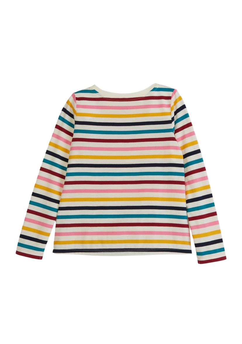 Girls 4-6x Long Sleeve Essential Jersey Yarn Dyed T-Shirt