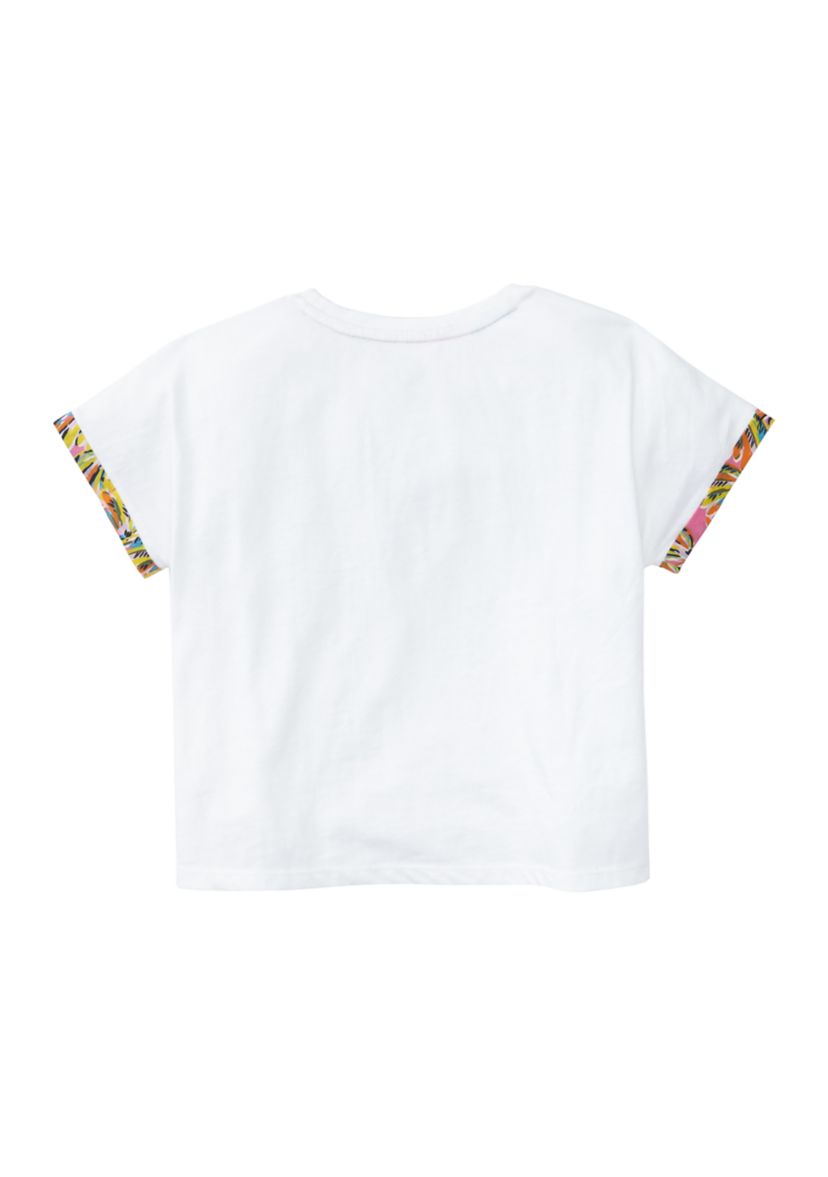 Girls 4-6x Short Sleeve Printed Pocket T-Shirt