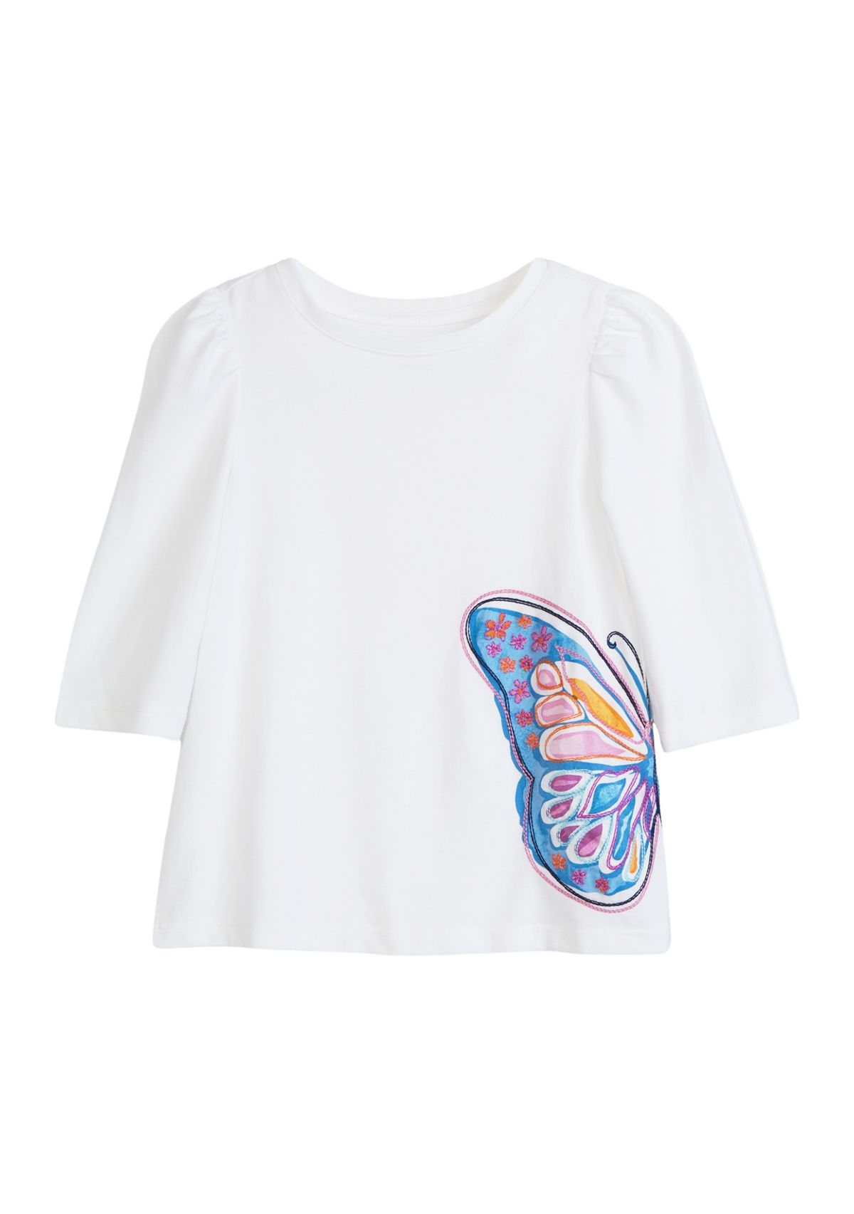 Girls 4-6x 3/4 Puff Sleeve Perfume Graphic T-Shirt 