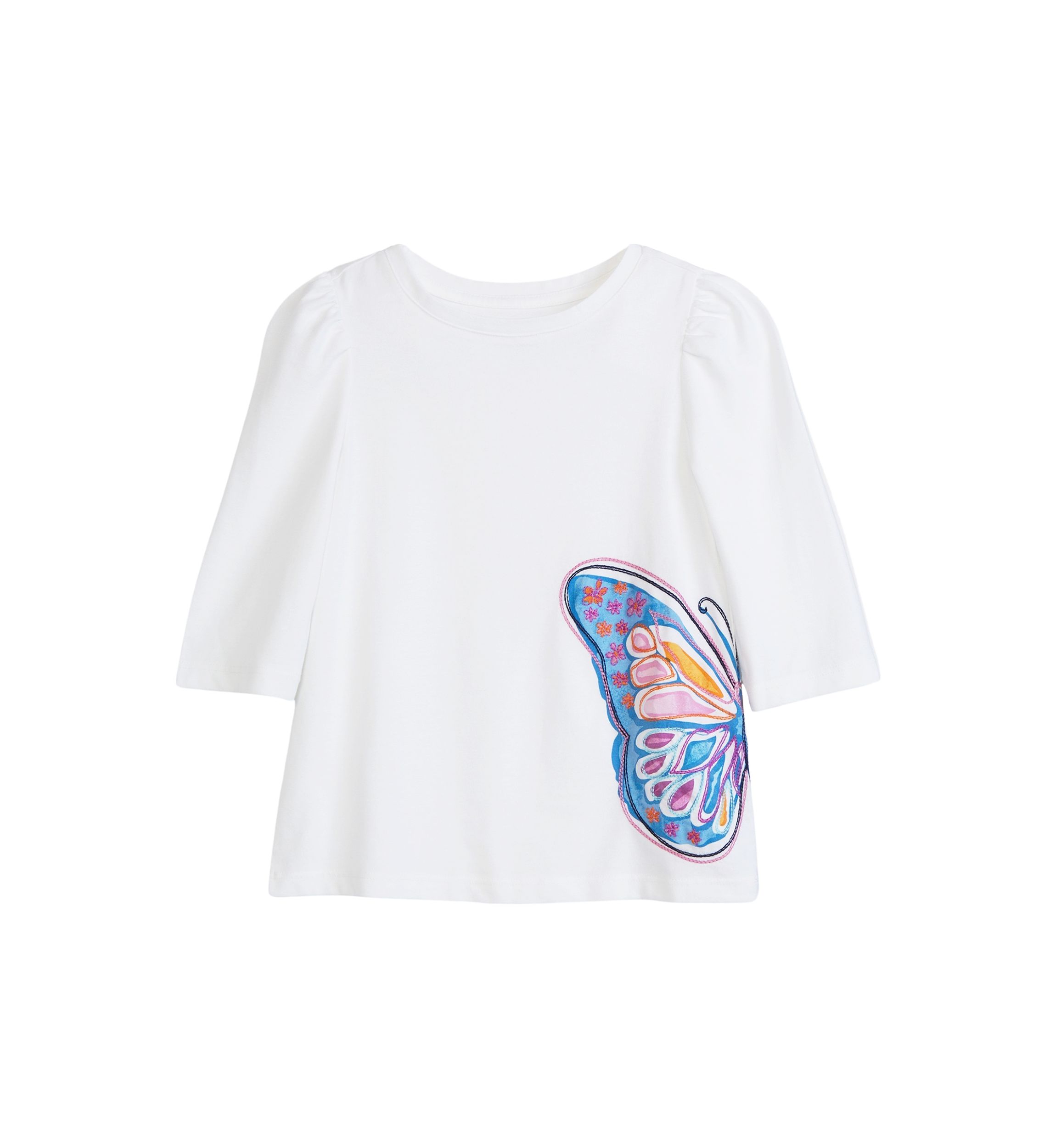 Girls 4-6x 3/4 Puff Sleeve Perfume Graphic T-Shirt 