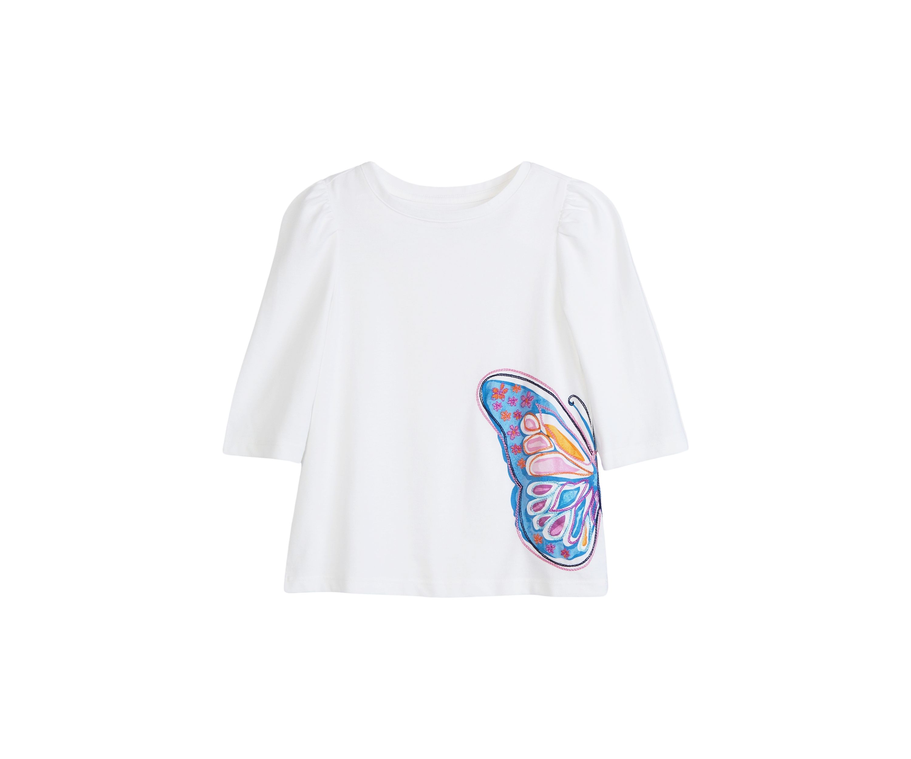 Girls 4-6x 3/4 Puff Sleeve Perfume Graphic T-Shirt 