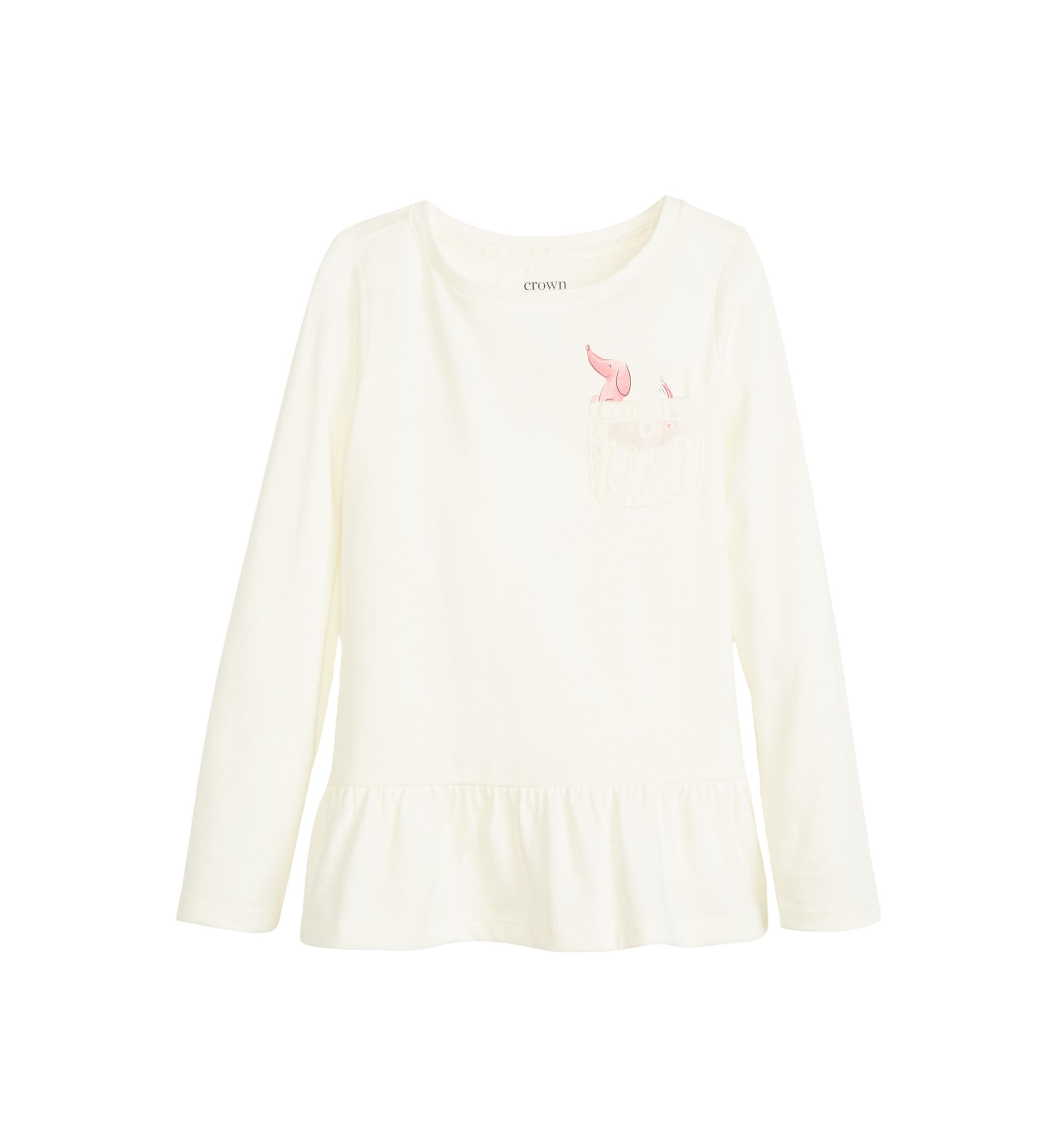 Girls 4-6x Ruffle Hem T-Shirt