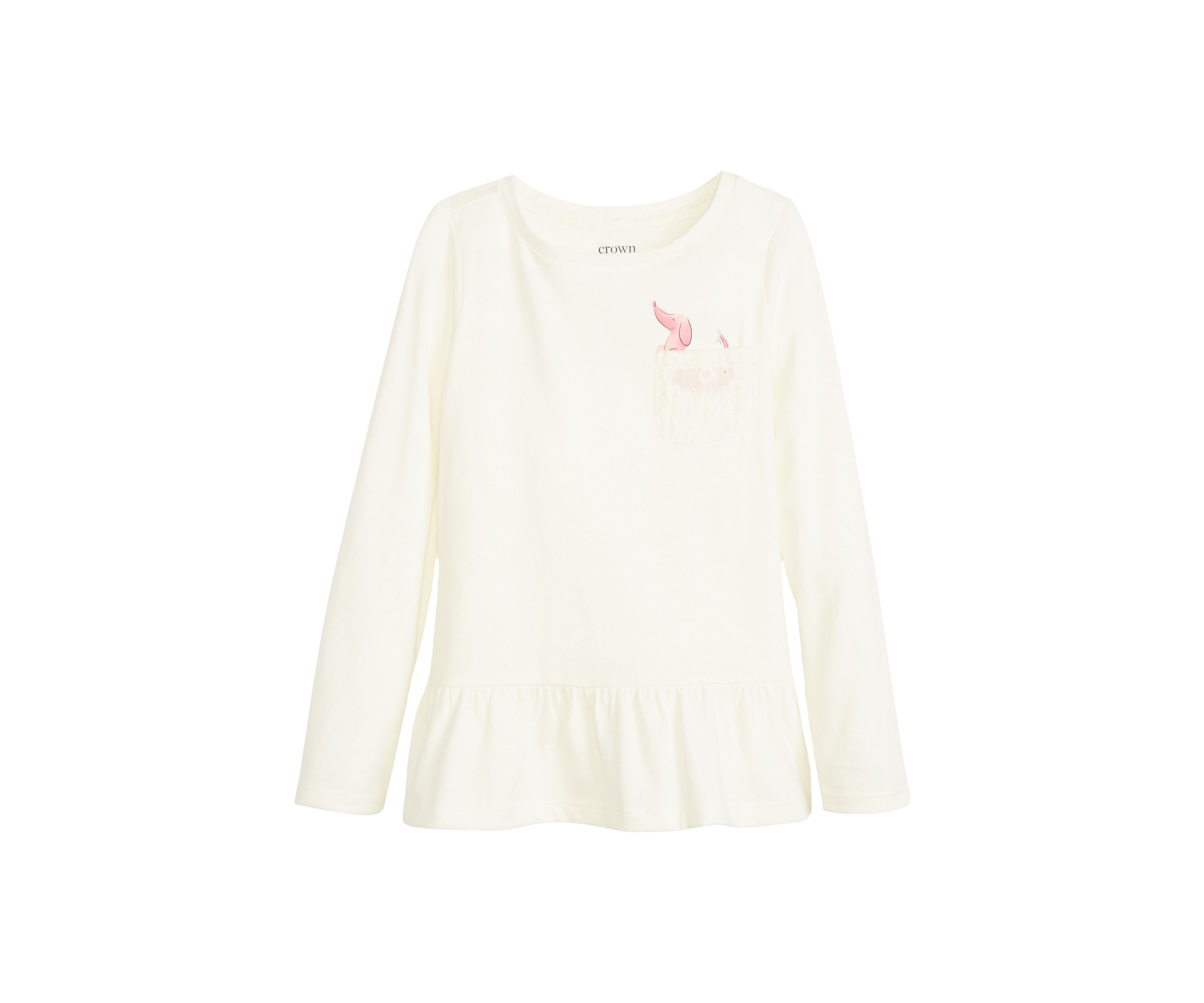 Girls 4-6x Ruffle Hem T-Shirt