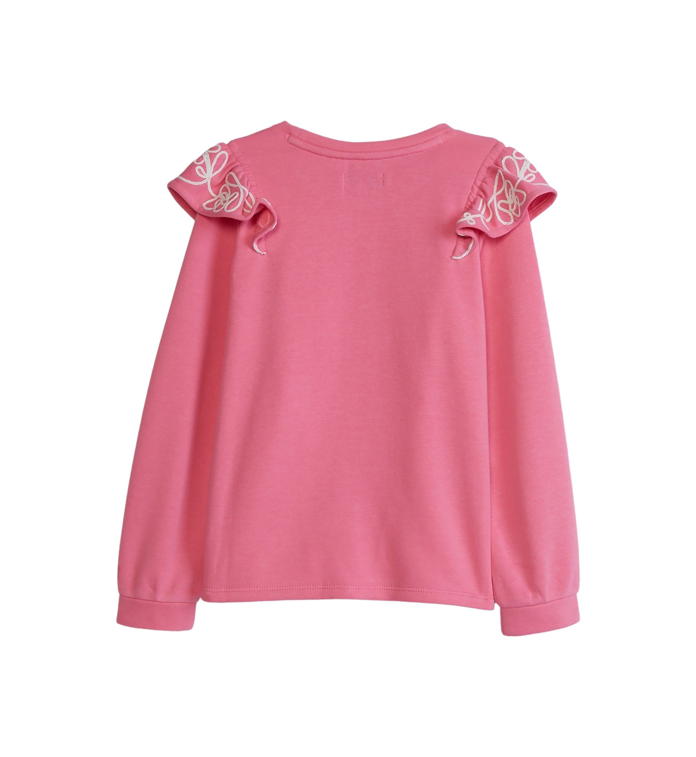 Girls 4-6x Long Sleeve Ruffle Front Sweatshirt