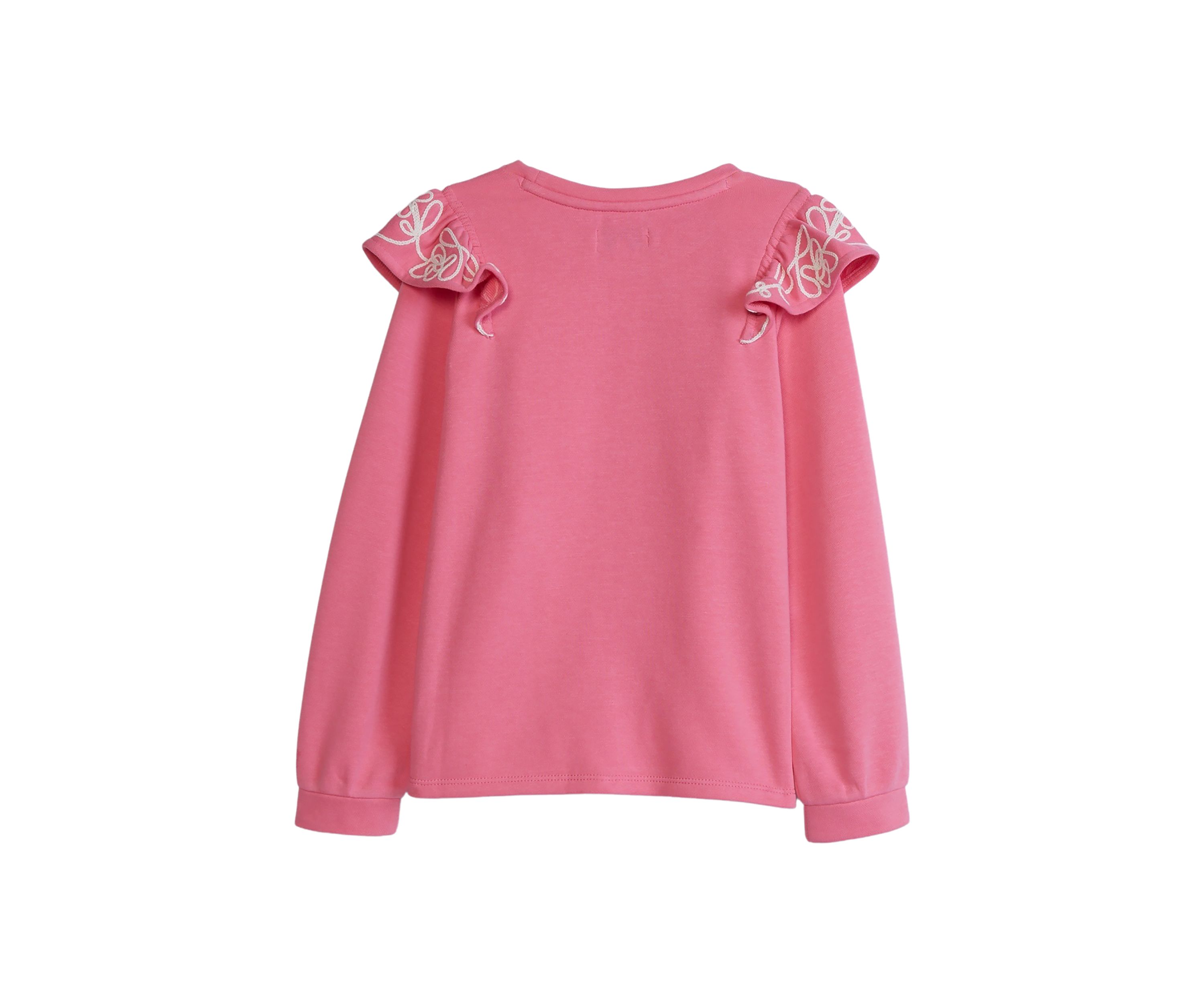 Girls 4-6x Long Sleeve Ruffle Front Sweatshirt