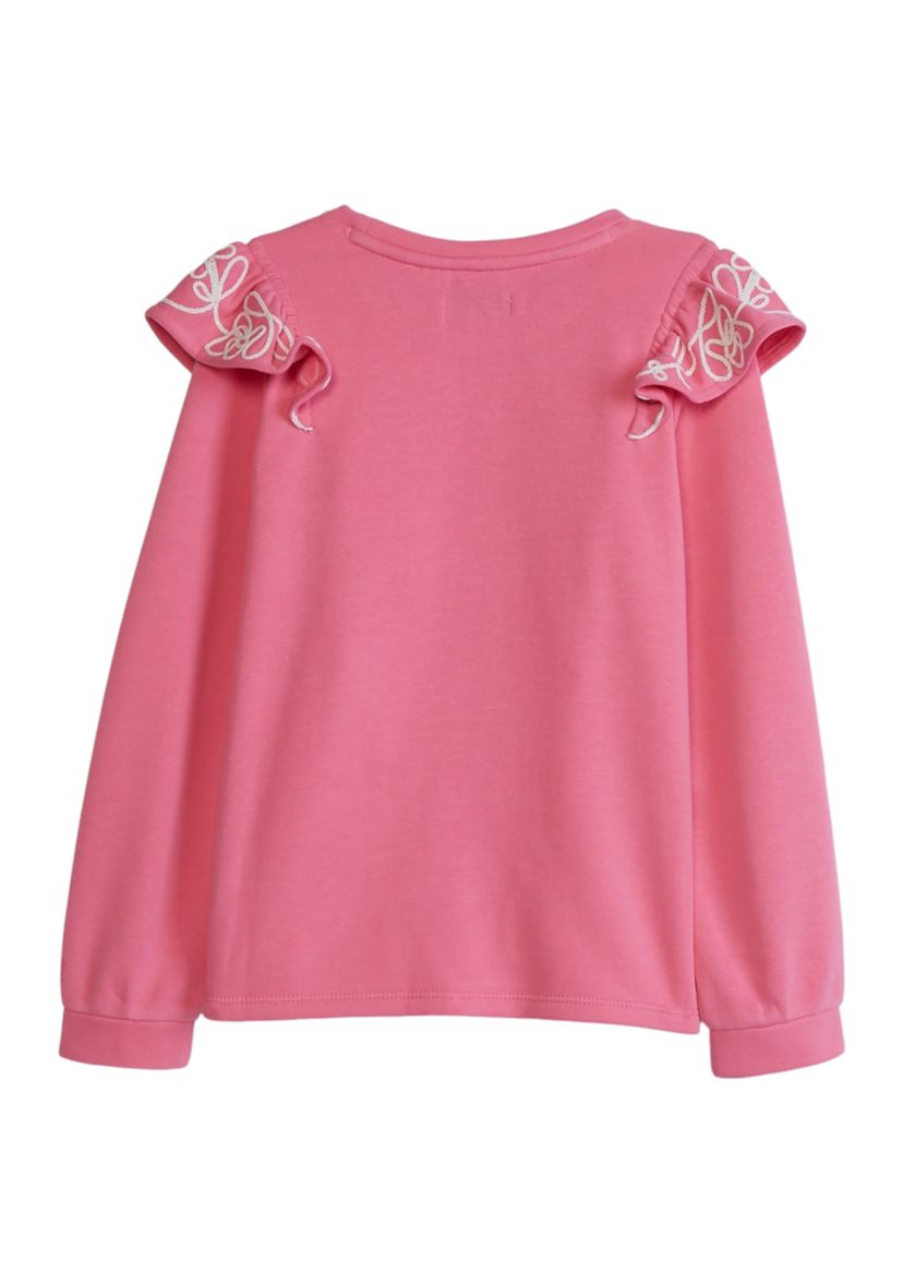 Girls 4-6x Long Sleeve Ruffle Front Sweatshirt