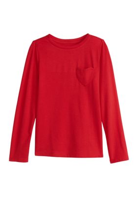 Girls 4-6x Long Sleeve Essential Jersey T-Shirt