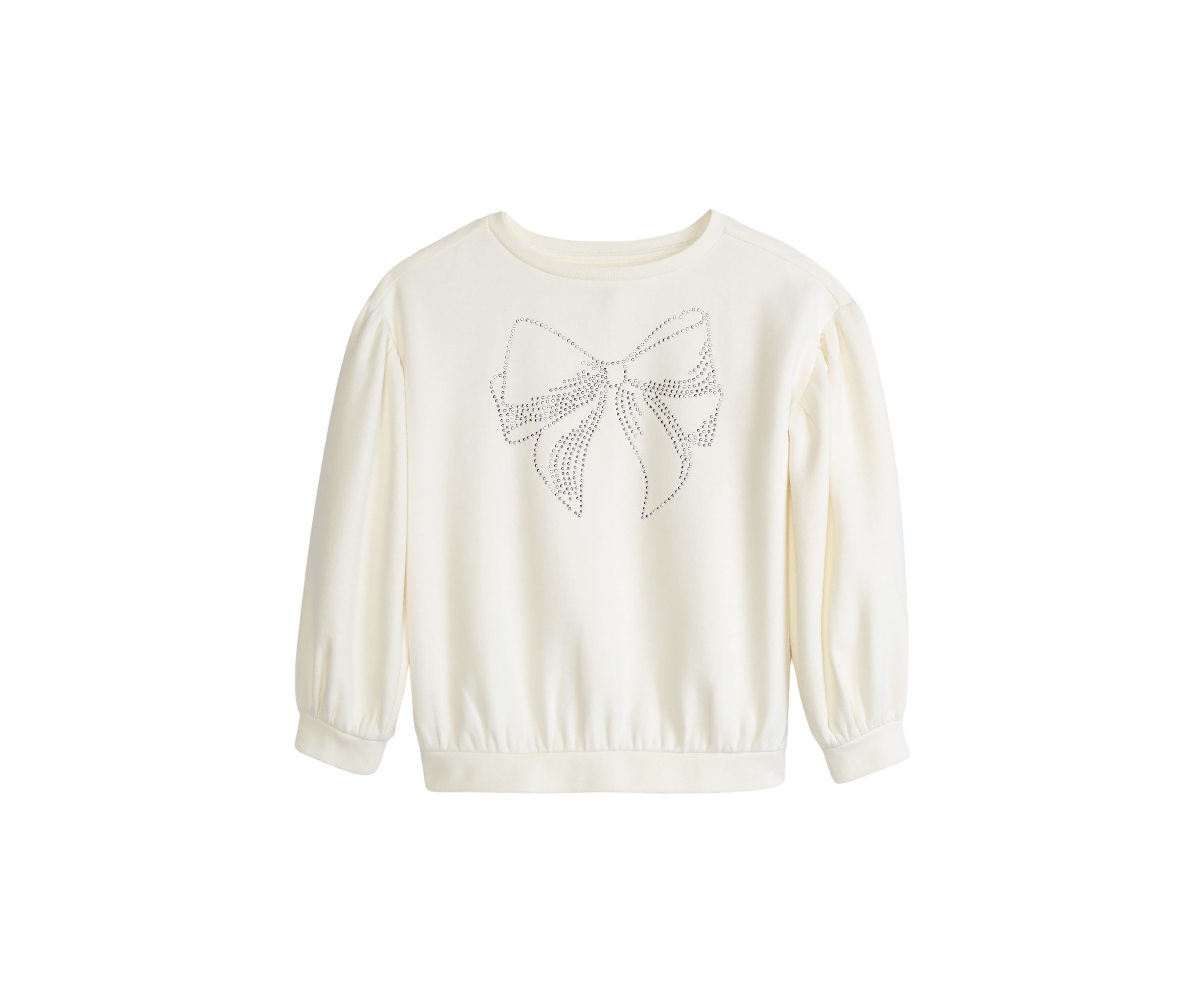 Girls 4-6x Puff Sleeve Sweatshirt 