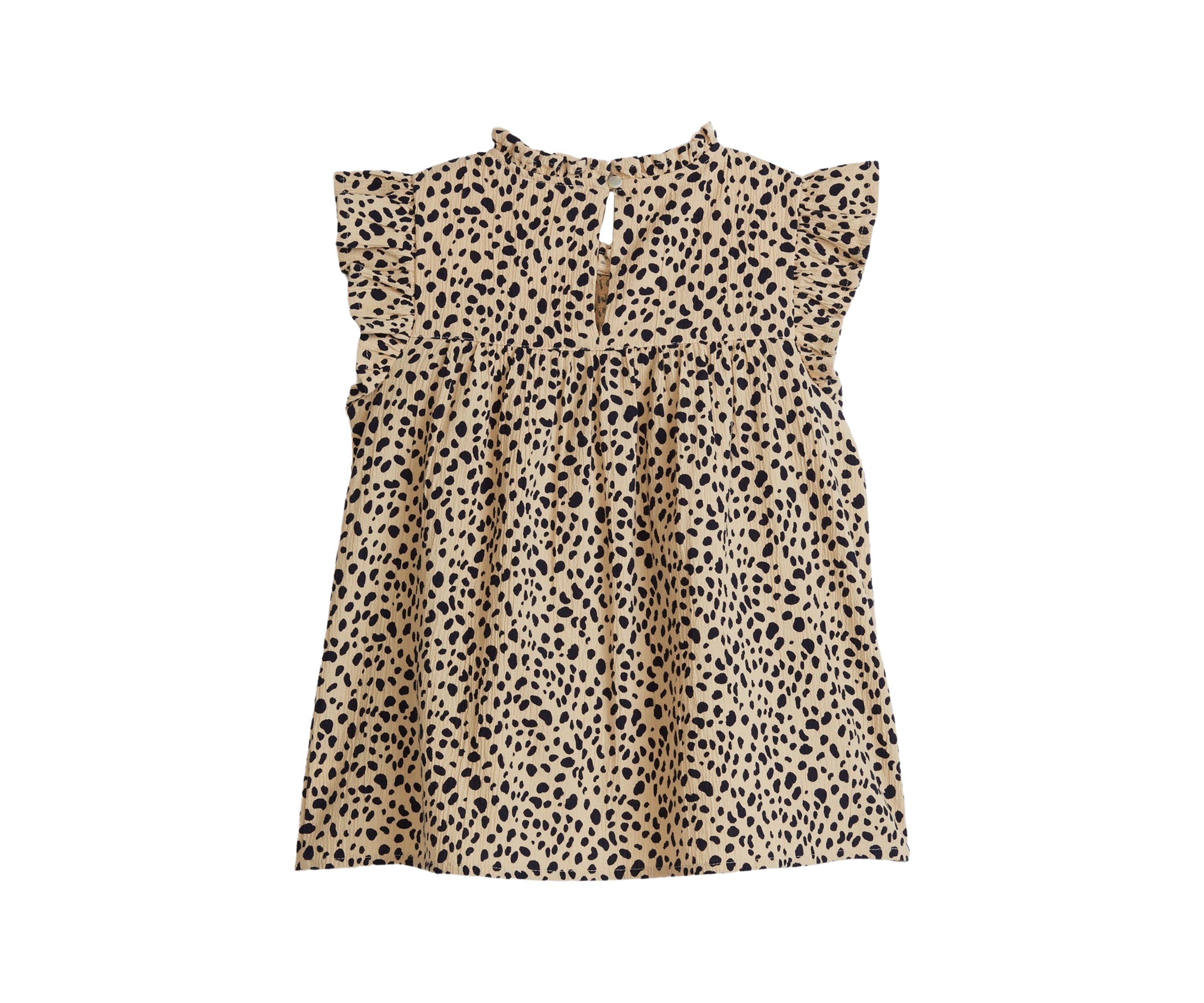 Girls 4-6x High Neck Ruffle Top