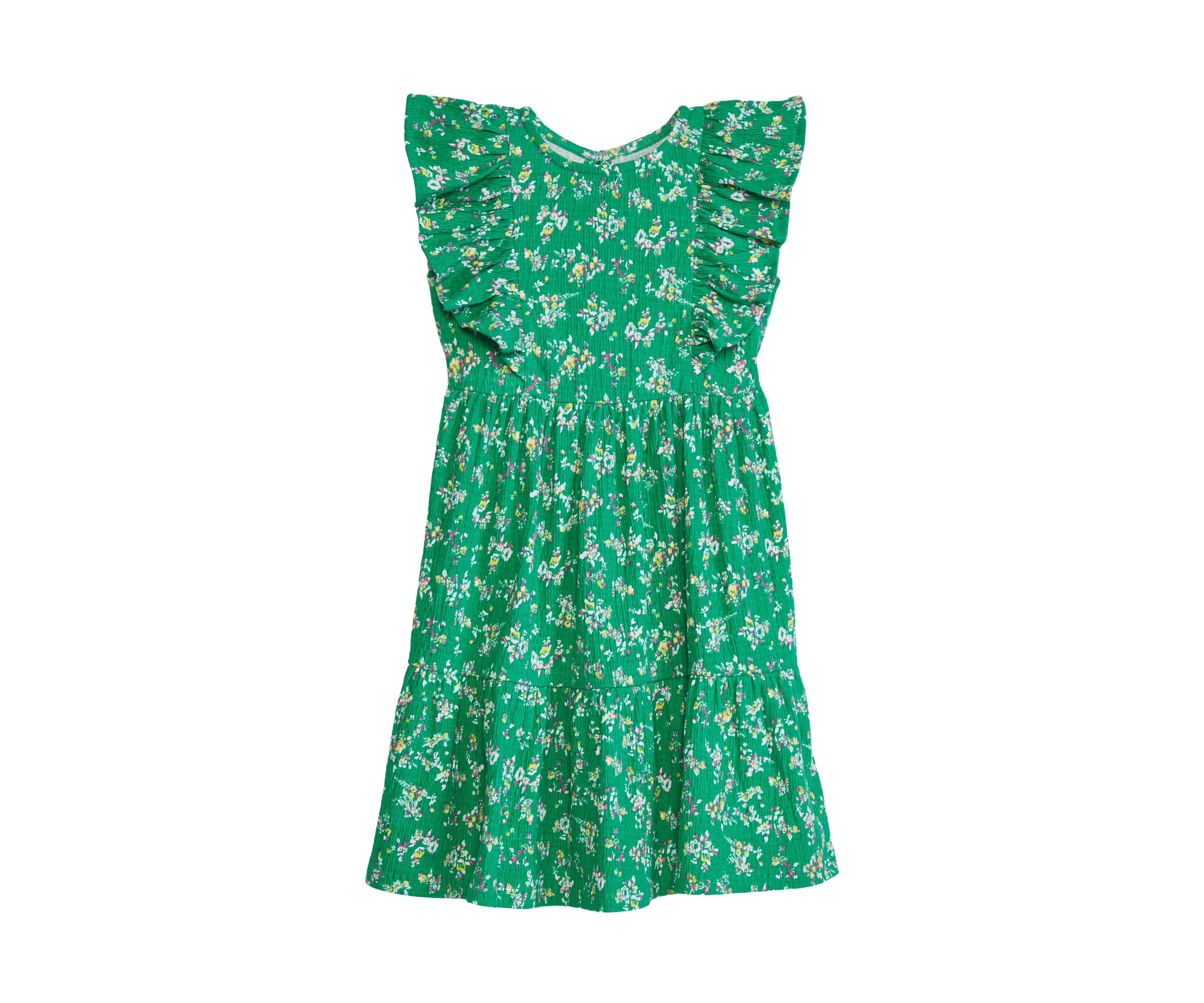 Girls 4-6x Printed Crinkle Knit Dress