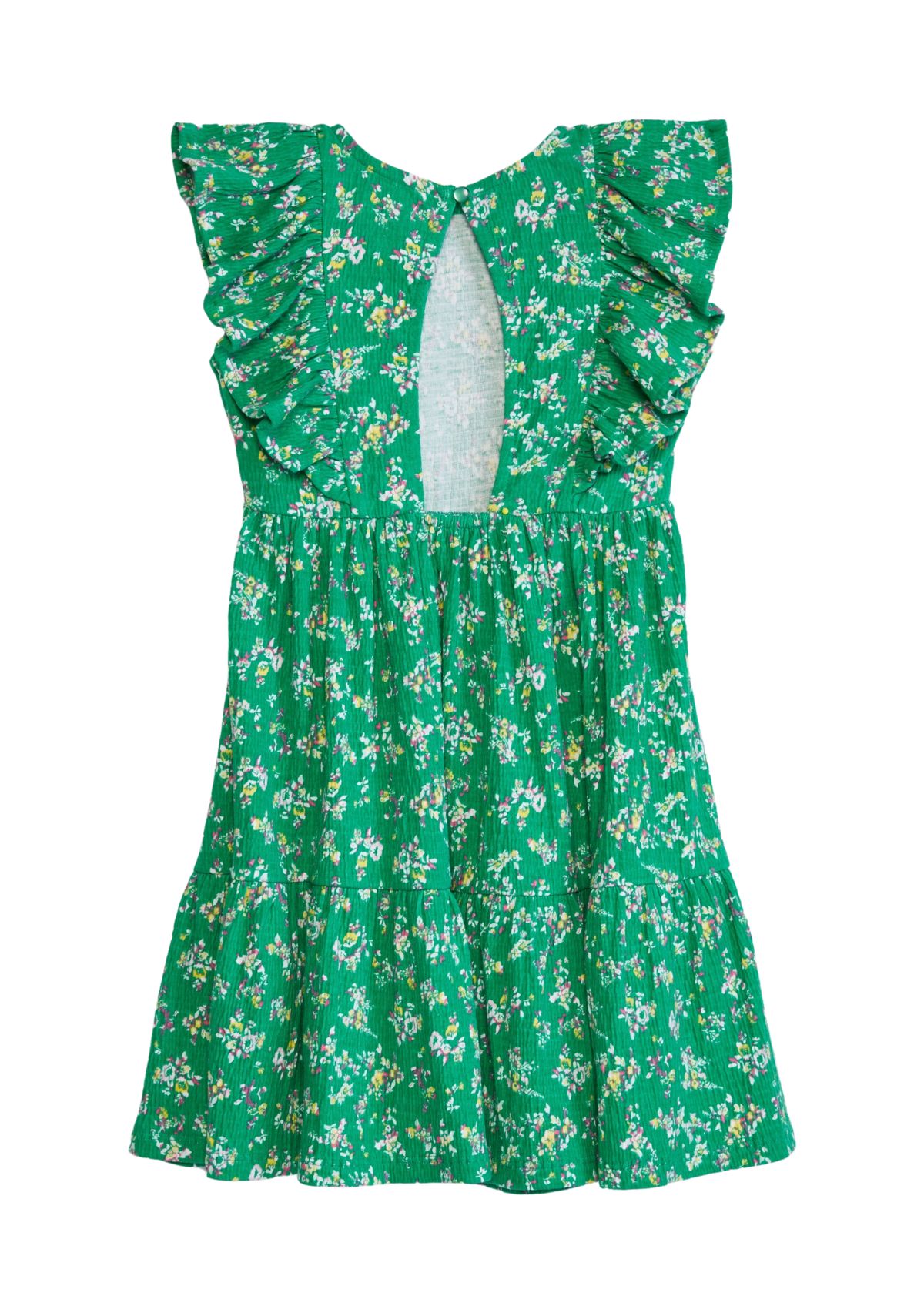Girls 4-6x Printed Crinkle Knit Dress