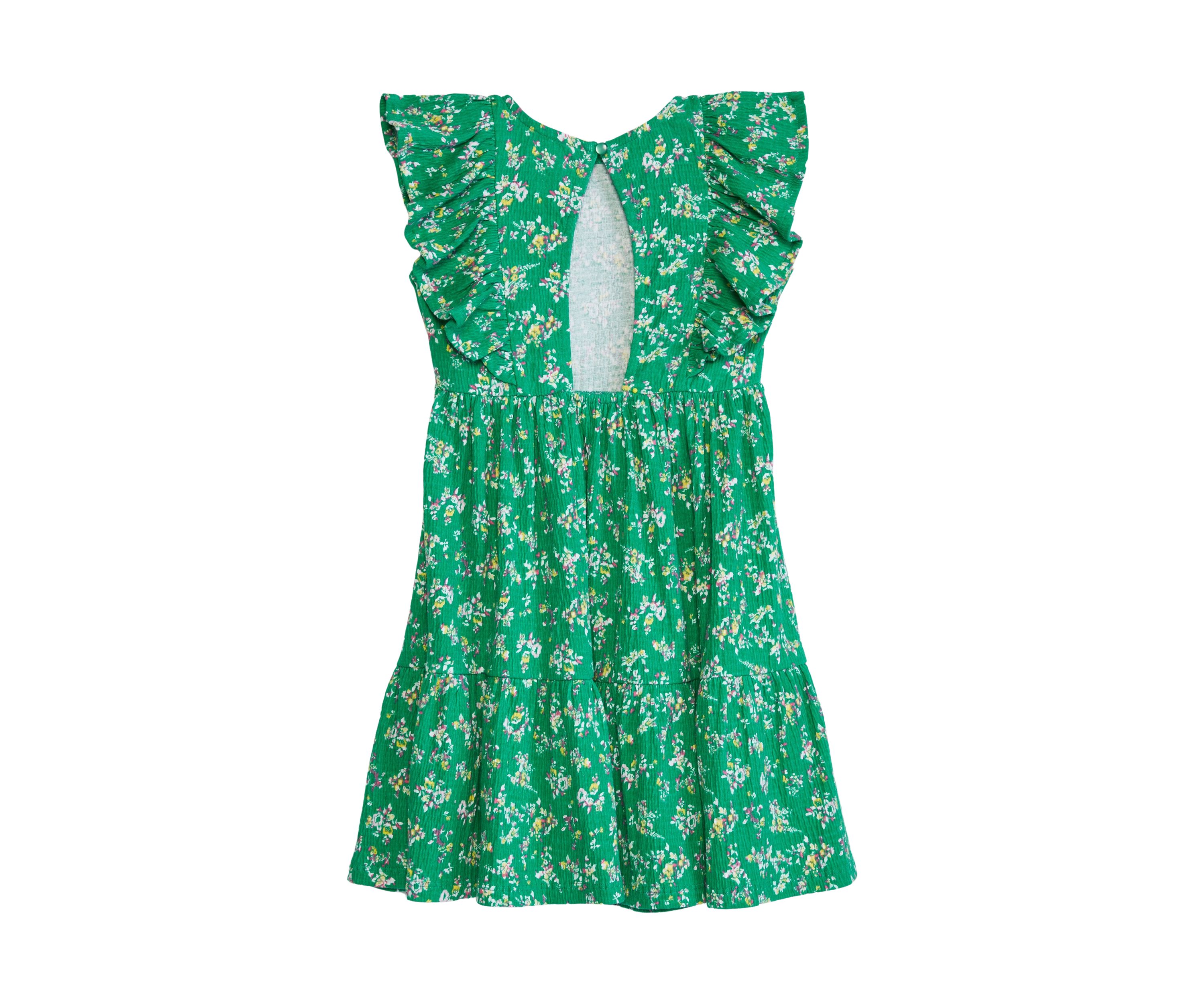 Girls 4-6x Printed Crinkle Knit Dress