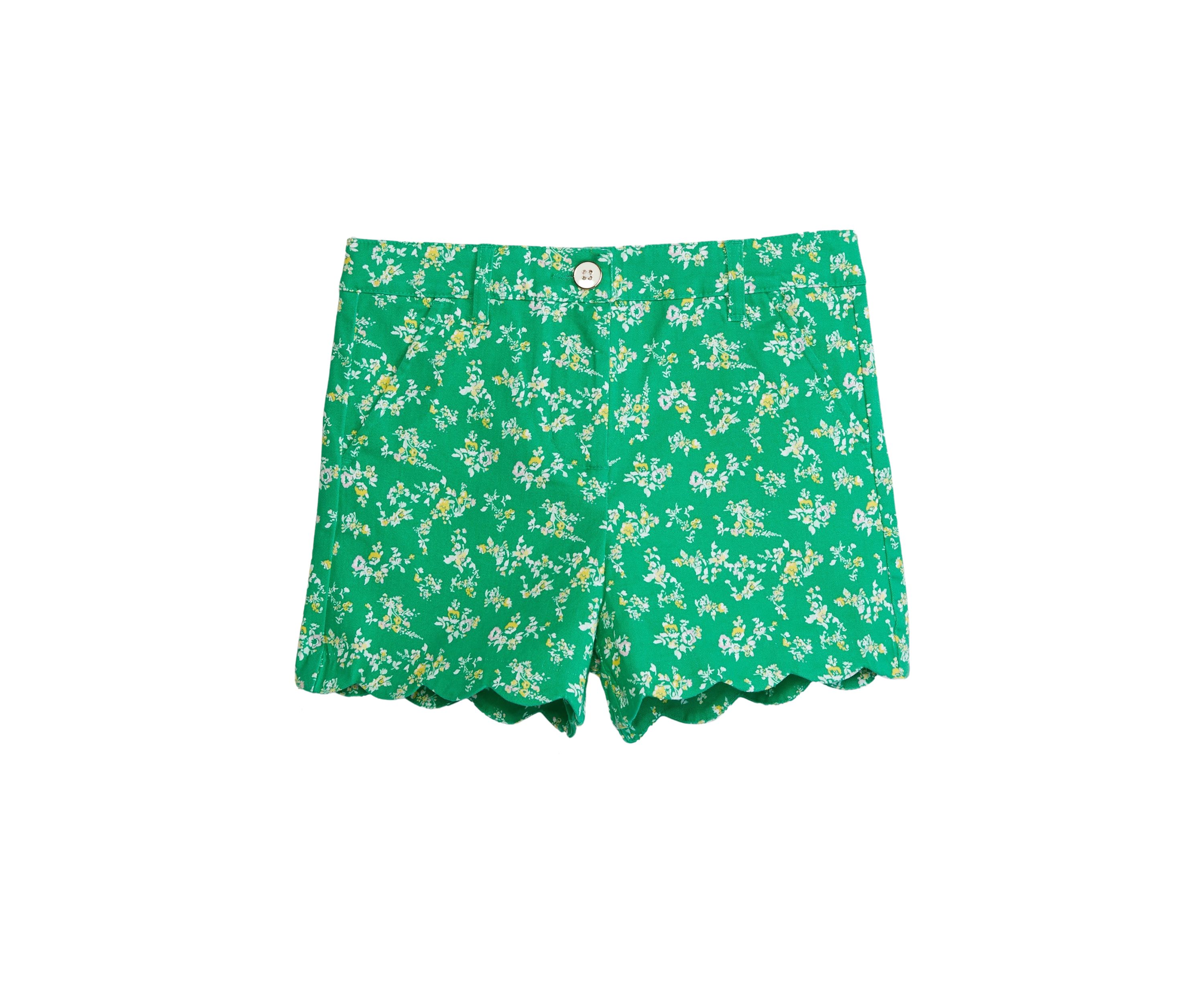 Girls 4-6x Scalloped Twill Shorts