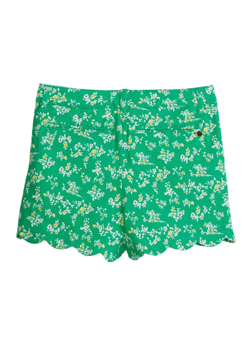 Girls 4-6x Scalloped Twill Shorts