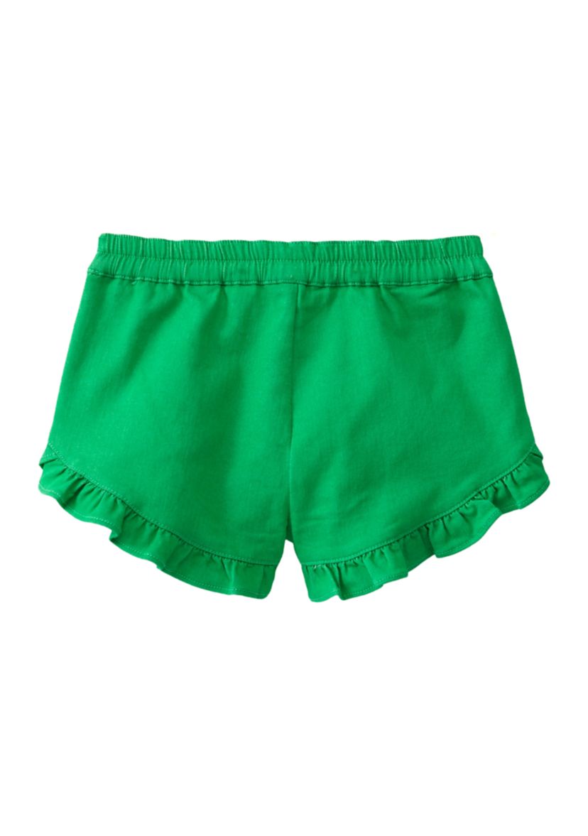 Girls 4-6x Stretch Twill Ruffle Shorts