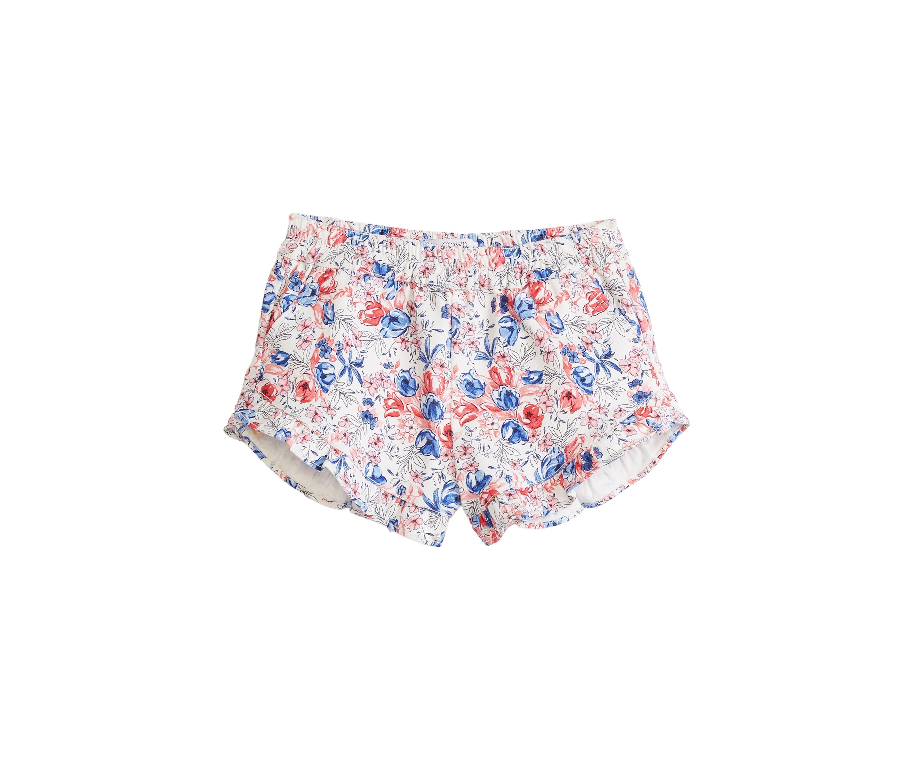 Girls 4-6x Printed Stretch Twill Ruffle Shorts