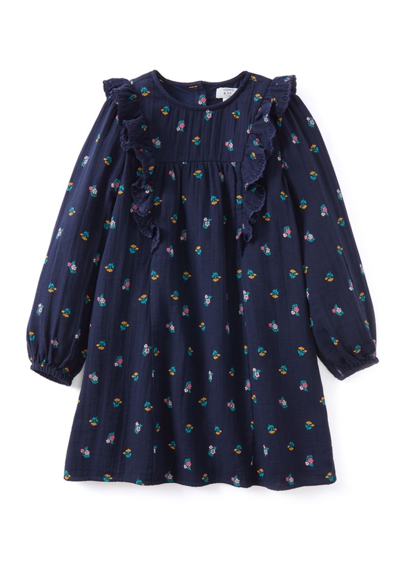 Girls 4-6x Ruffle Dress