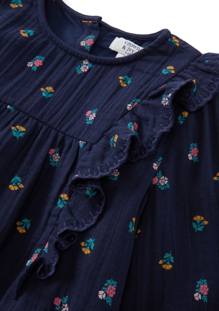 Girls 4-6x Ruffle Dress