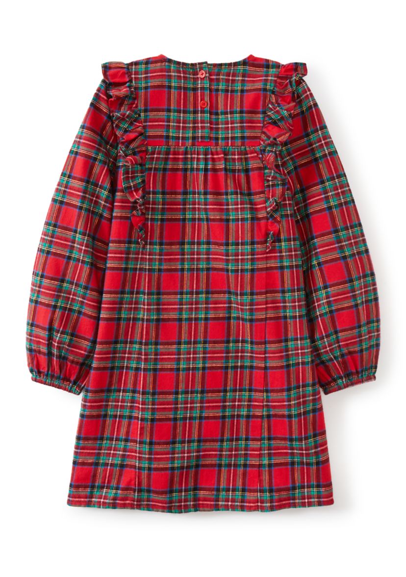 Girls 4-6x Ruffle Front Plaid Dress