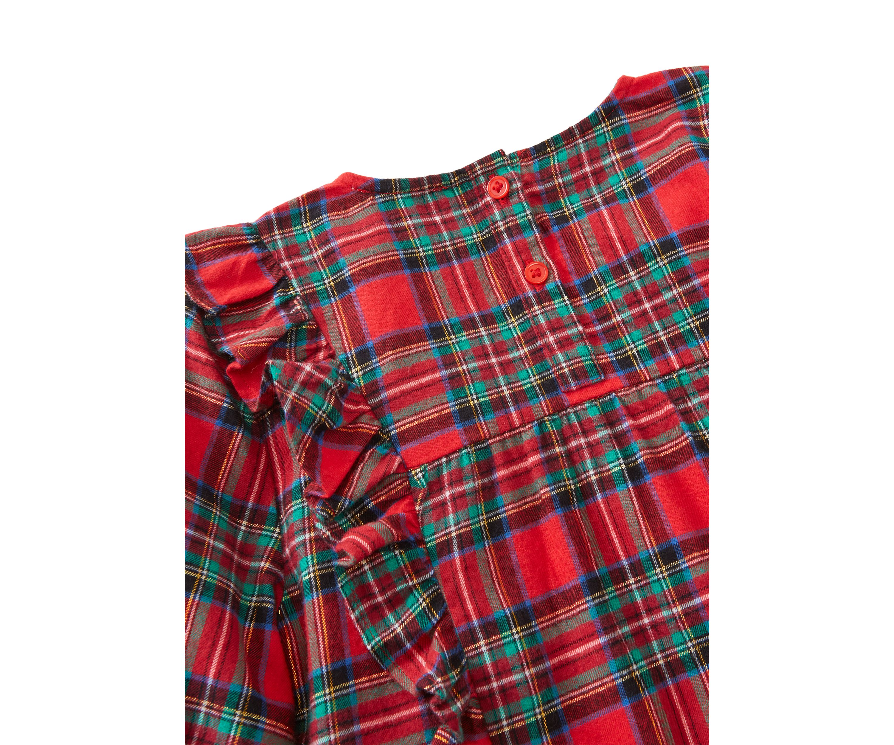 Girls 4-6x Ruffle Front Plaid Dress