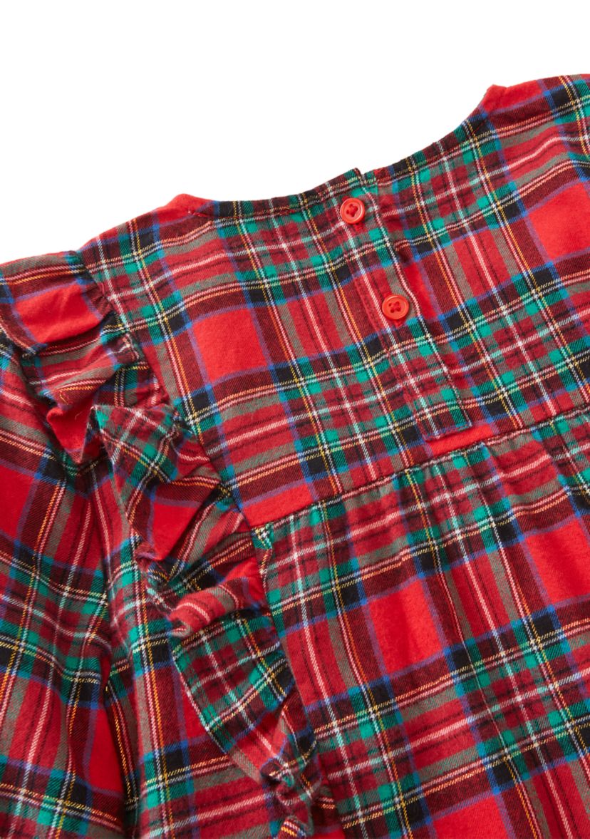 Girls 4-6x Ruffle Front Plaid Dress