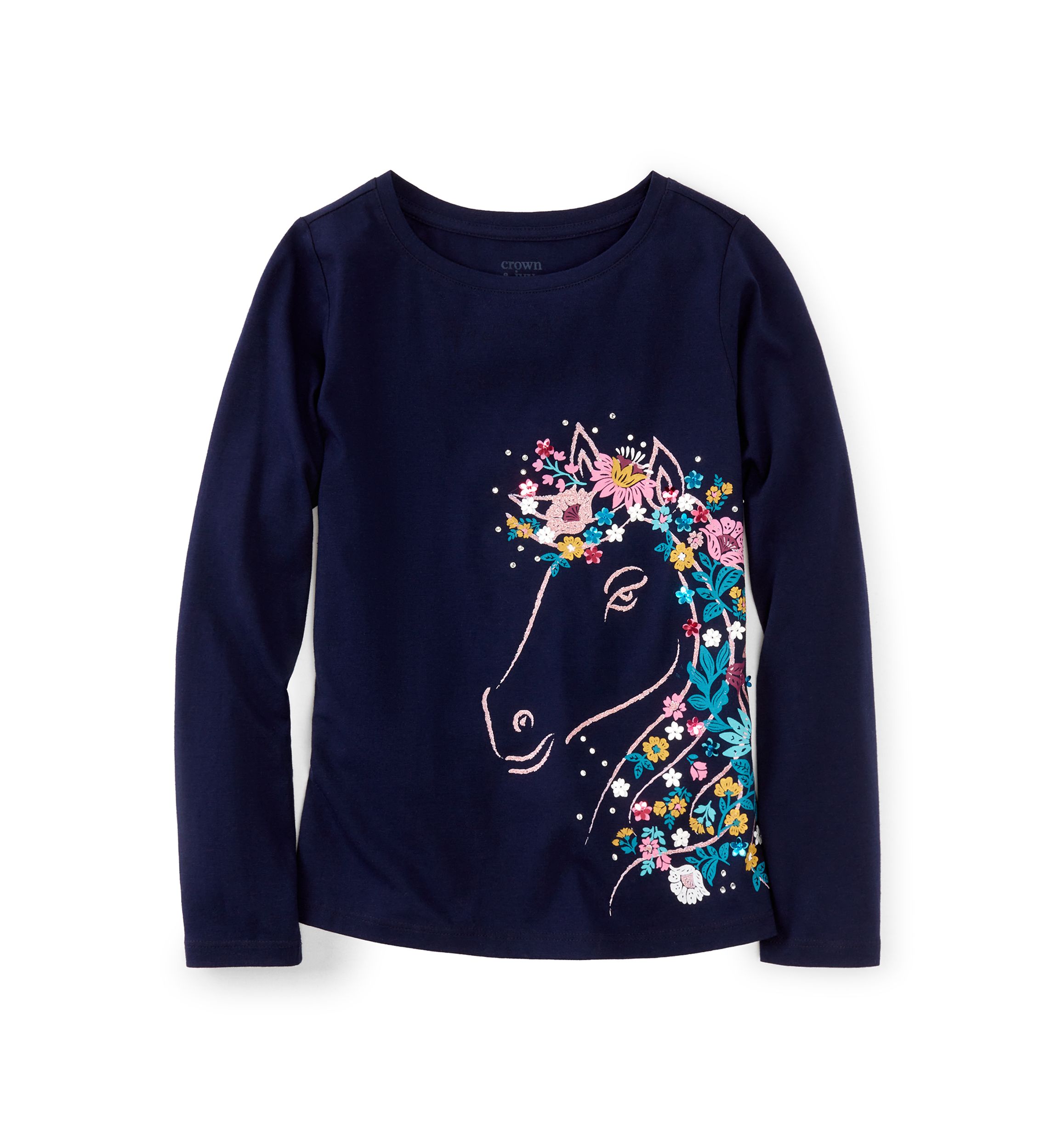 Girls 4-6x Long Sleeve Graphic Essential T-Shirt