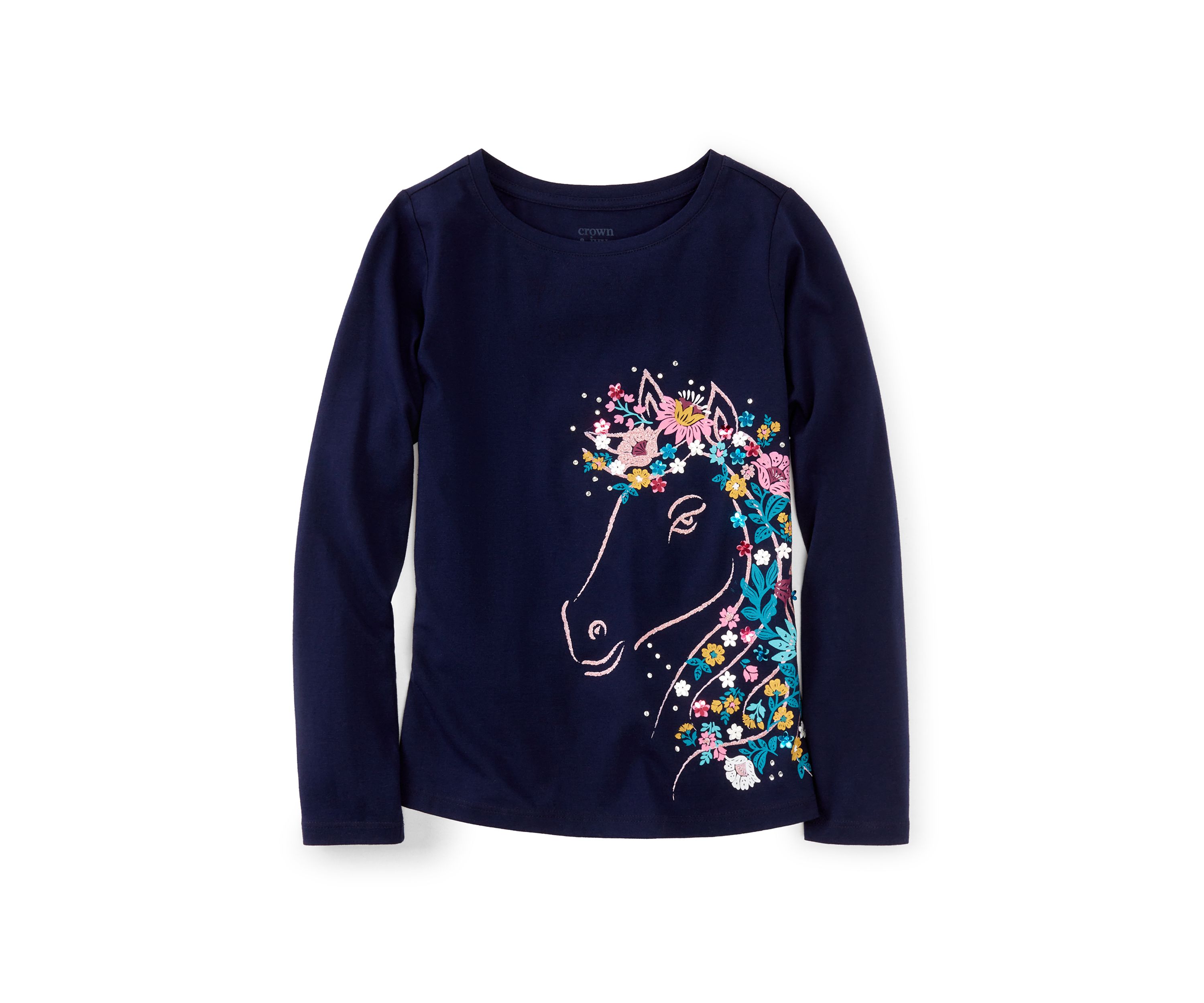 Girls 4-6x Long Sleeve Graphic Essential T-Shirt
