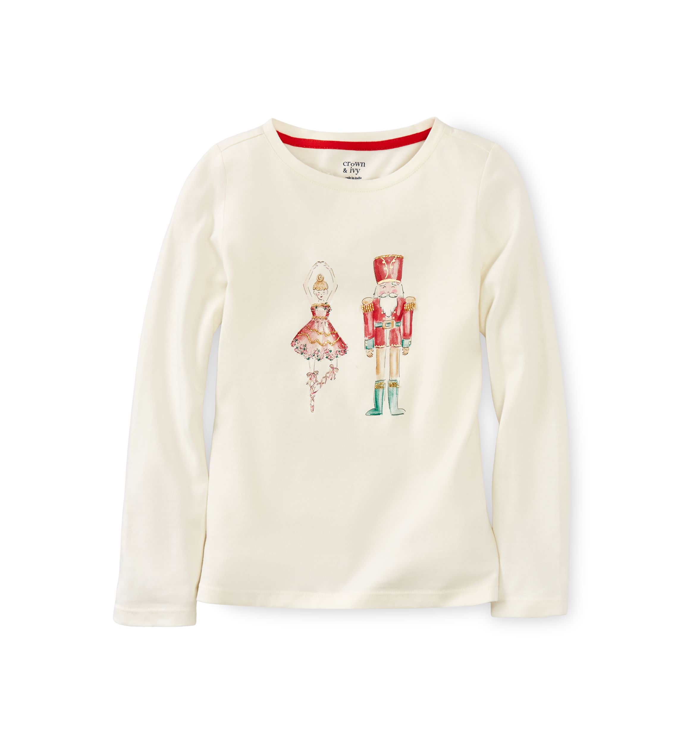 Girls 4-6x Holiday Long Sleeve T-Shirt 